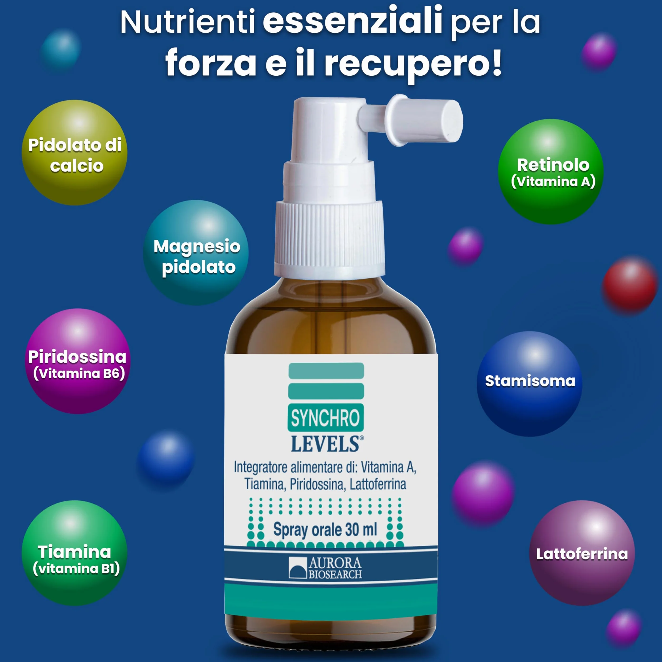STAMISOMA Spray Sublinguale 30ml Integratore Alimentare con Peptidi di Pesce, L-Cisteina e Multivitaminico