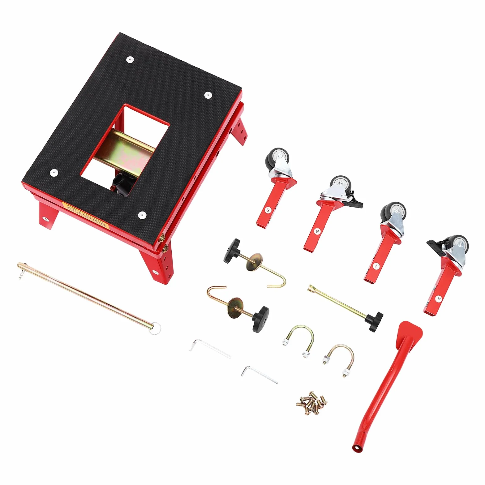 Sollevatore idraulico per moto, sollevatore a forbice, altezza regolabile, 305 – 800 mm, ruote fino a 160 kg, per officine, ATV Quads