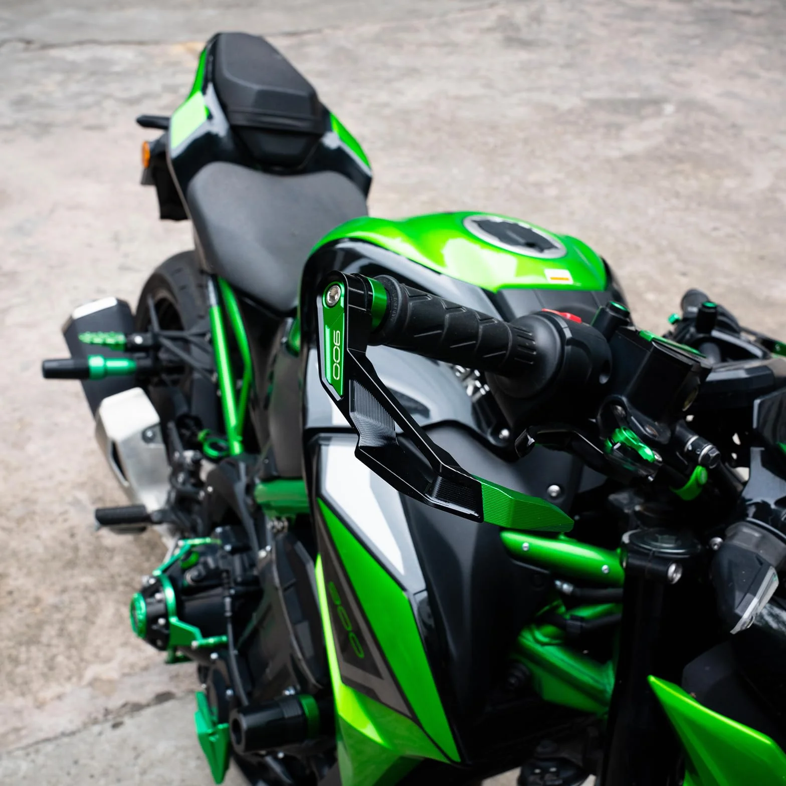 Per KAWASAKI Z900 Z 900RS 2017-2025 Manubrio Leve Freno Frizione Protezione Paramani (Verde)