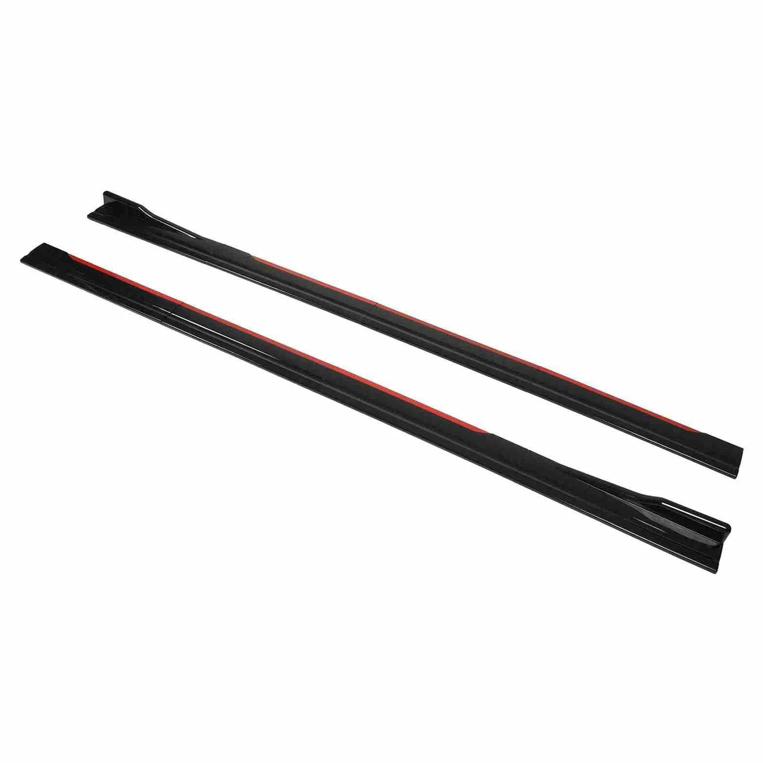 8PCS Minigonna Laterale Auto, Styling Nero Brillante Rosso Trim Splitter Diffusore Winglet Universale per Civica, Riduce Gli Spruzzi