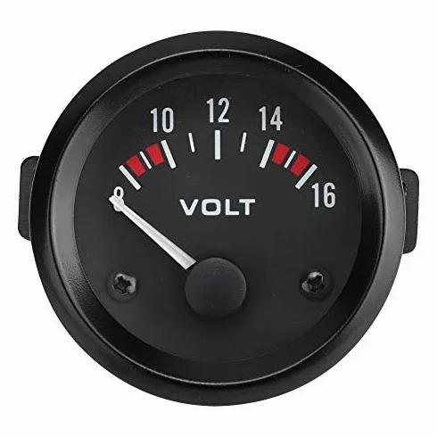 Voltmetro Analogico Universale per Auto 12V 52mm/2in - Gamma di Misurazione del Misuratore di Tensione 8-16V BX100007