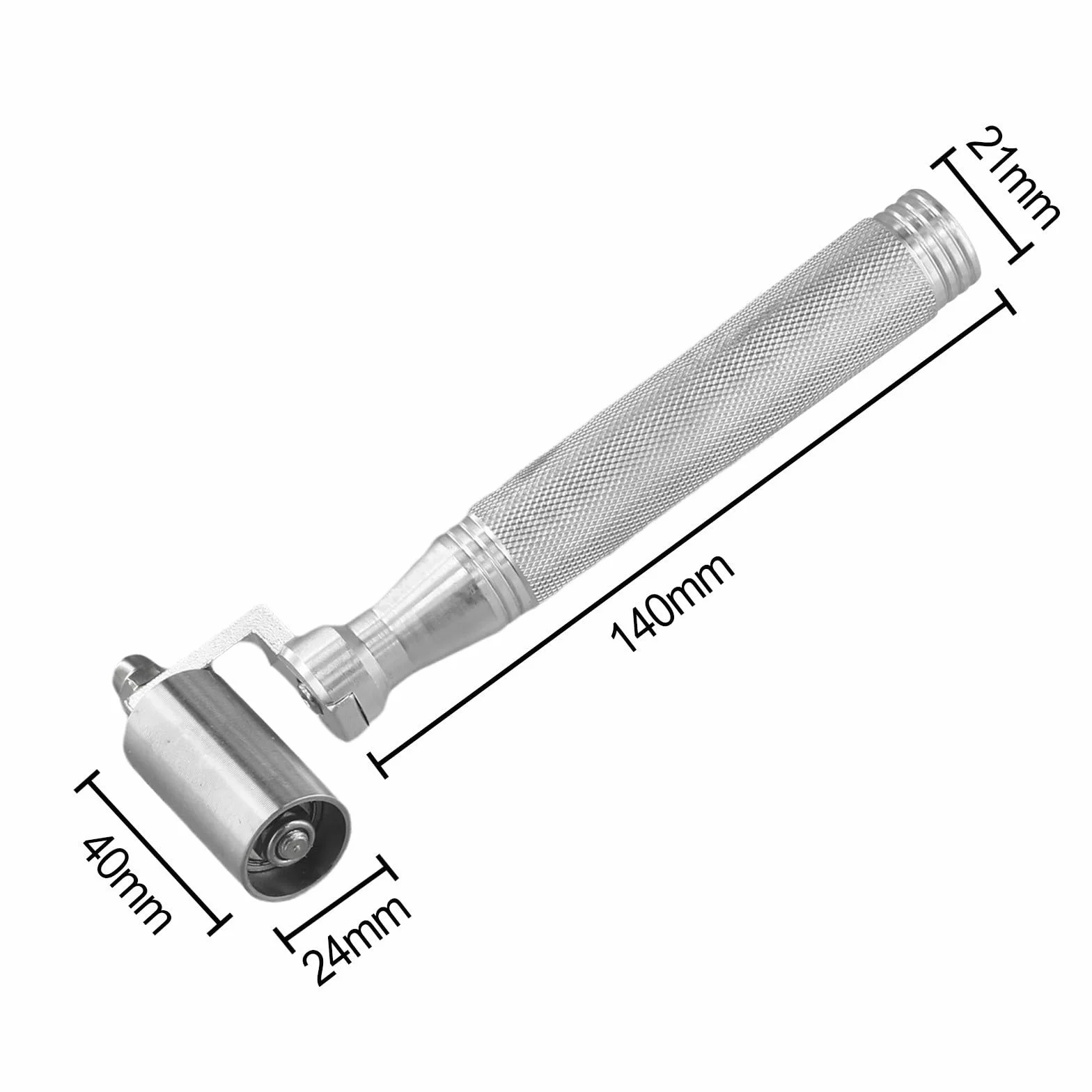 Rullo a pressione piatto in acciaio inossidabile per cuciture in PVC ordinario spesso, tessuto non tessuto, tessuto (40 mm)