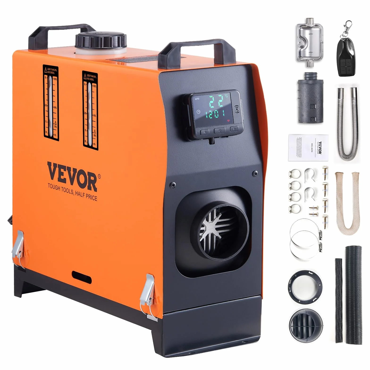 VEVOR Riscaldatore d'Aria Diesel All-in-One 12V 8KW per Camper Camion RV Telecomando