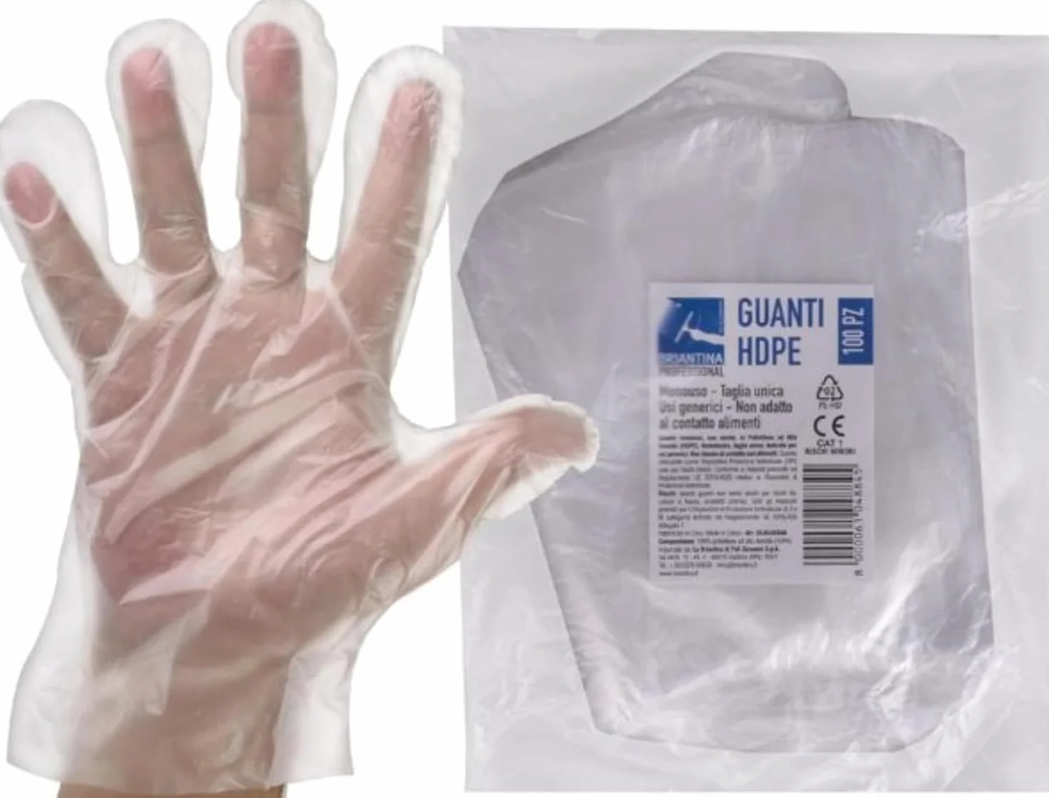 Detergente Spray VIA MUFFA Sbianca Macchie Nere Igienizza Muri Piastrelle Fughe 750ml + Spugna Magica + Guanti HDPE Monouso 2 Flaconi