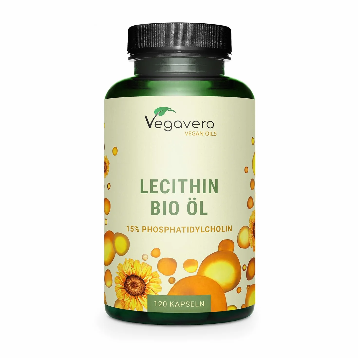 Vegavero® 1800 mg Pura Lecitina di Girasole 120 Capsule Vegan