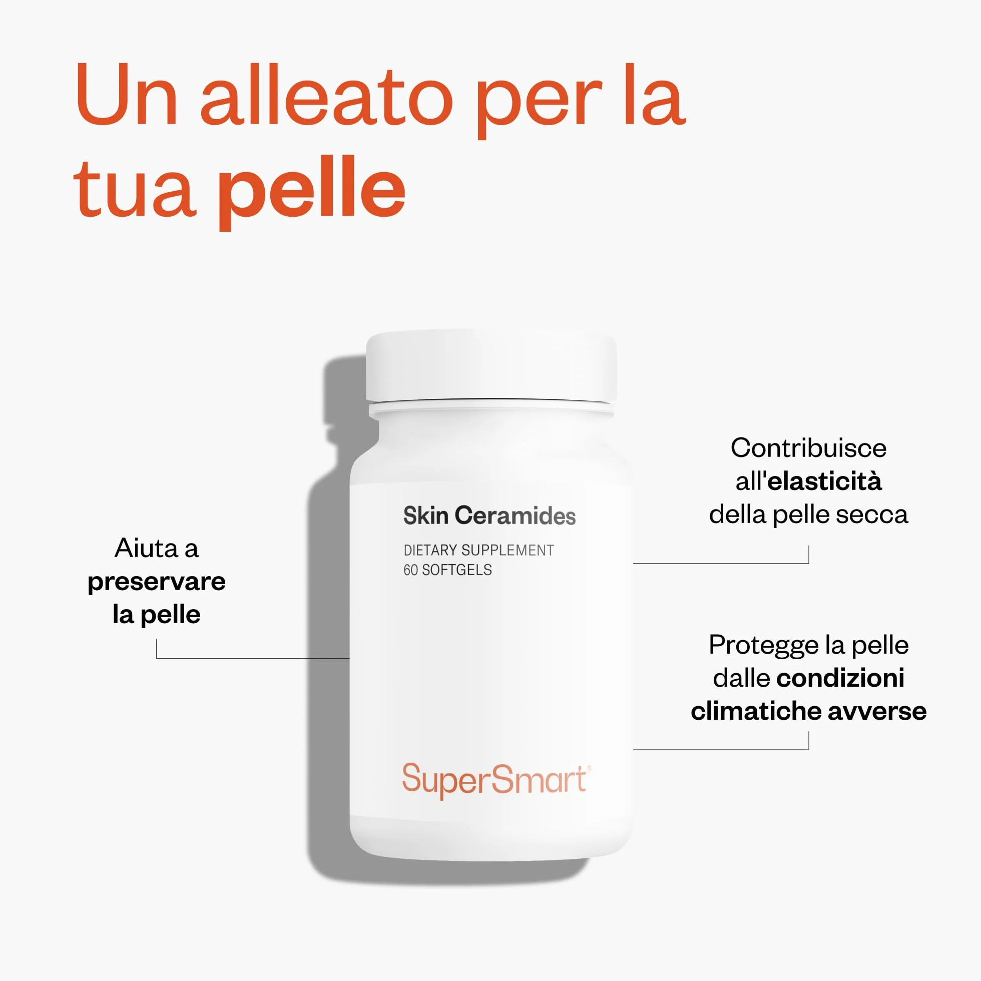 Supersmart Skin Ceramides Lipowheat™ Integratore Pelle Luminosità Idratazione Elasticità