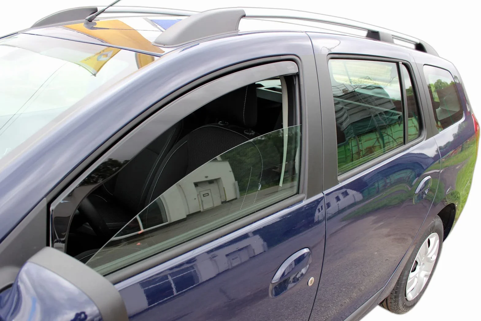 Deflettori d'Aria Dacia Logan 4-Porte Berlina 2013-2020 Set 2 Pezzi Nero fumé Oscurato