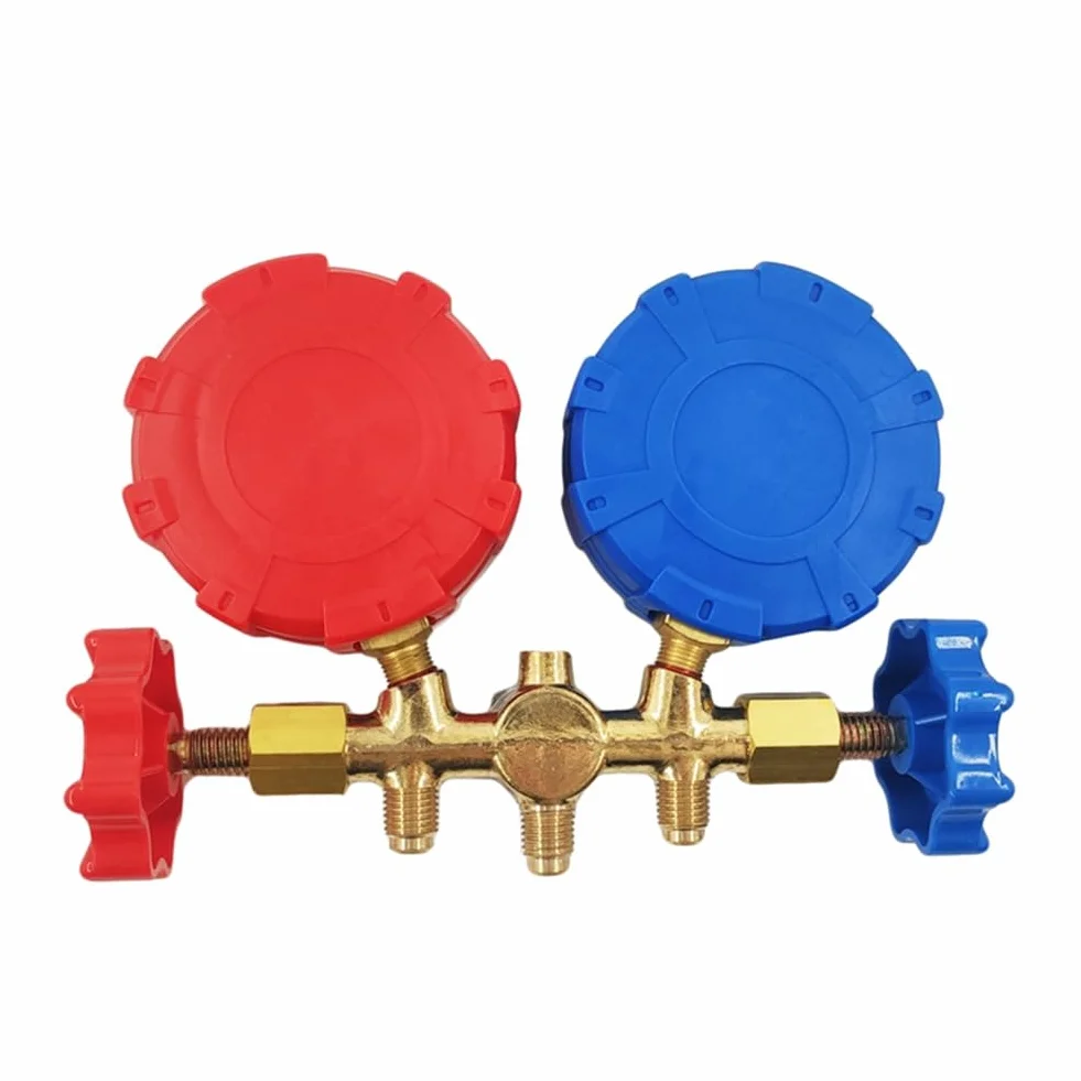 Set di Manometri per Collettore di Refrigerante, Strumento di Climatizzazione per R410A R32 R134A, Pezzi di Ricambio di Ricambio per Strumento di Refrigerazione per Aria Condizionata