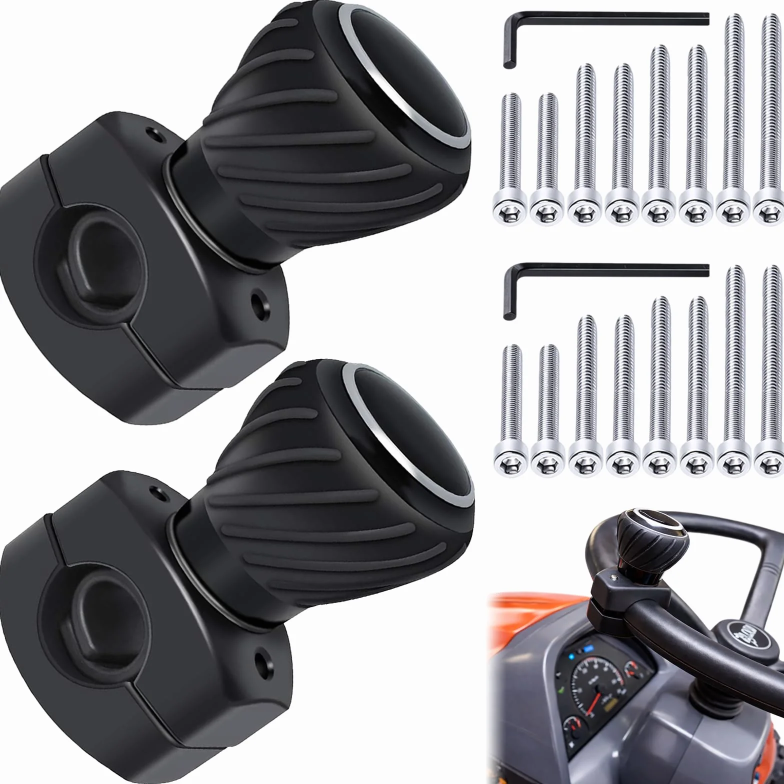 Pomello per Volante Auto Compatibile Kubota John Deere Universale 2 Pezzi