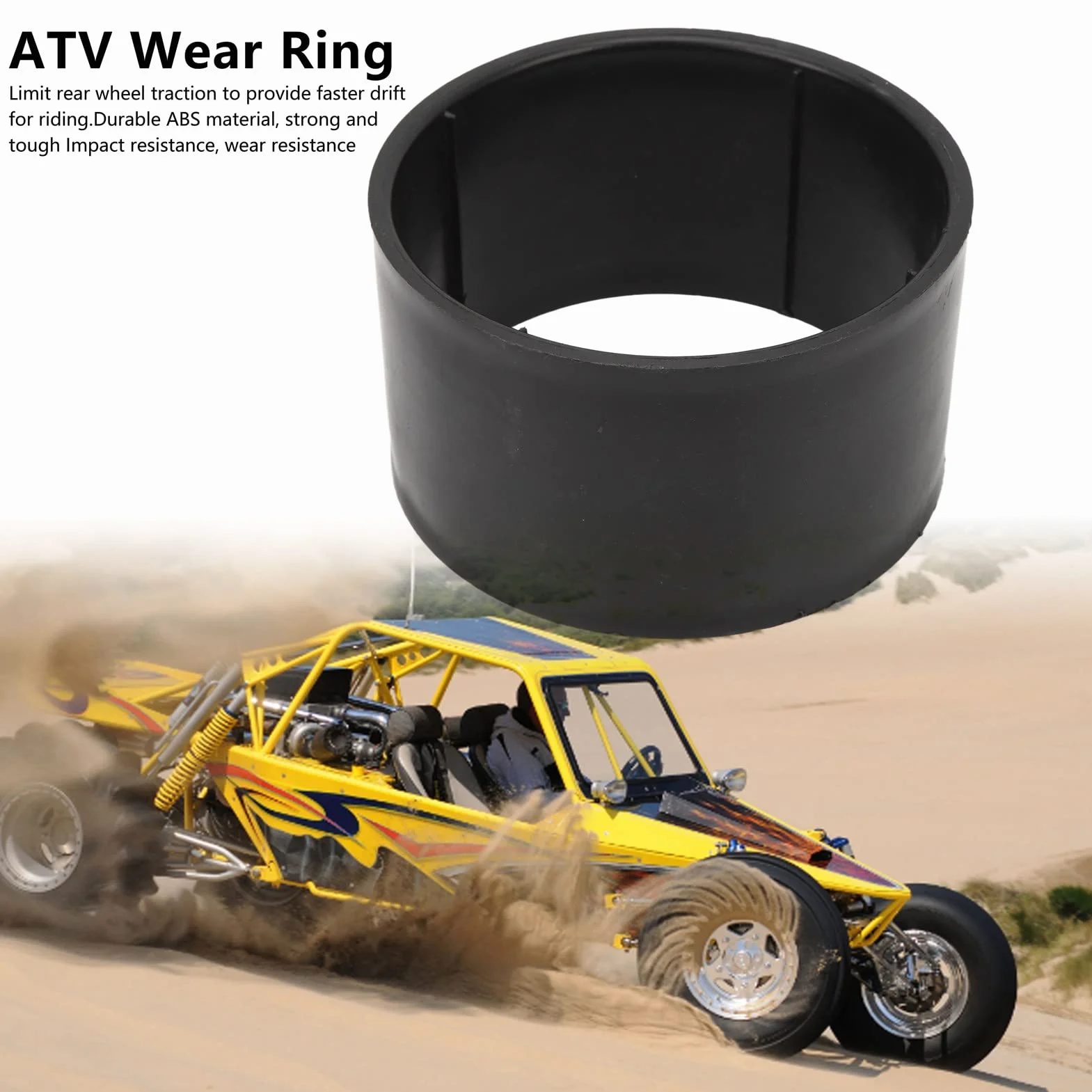 Anello di Usura ATV Nero Antiurto Resistente All'usura per Go Kart a Quattro Ruote