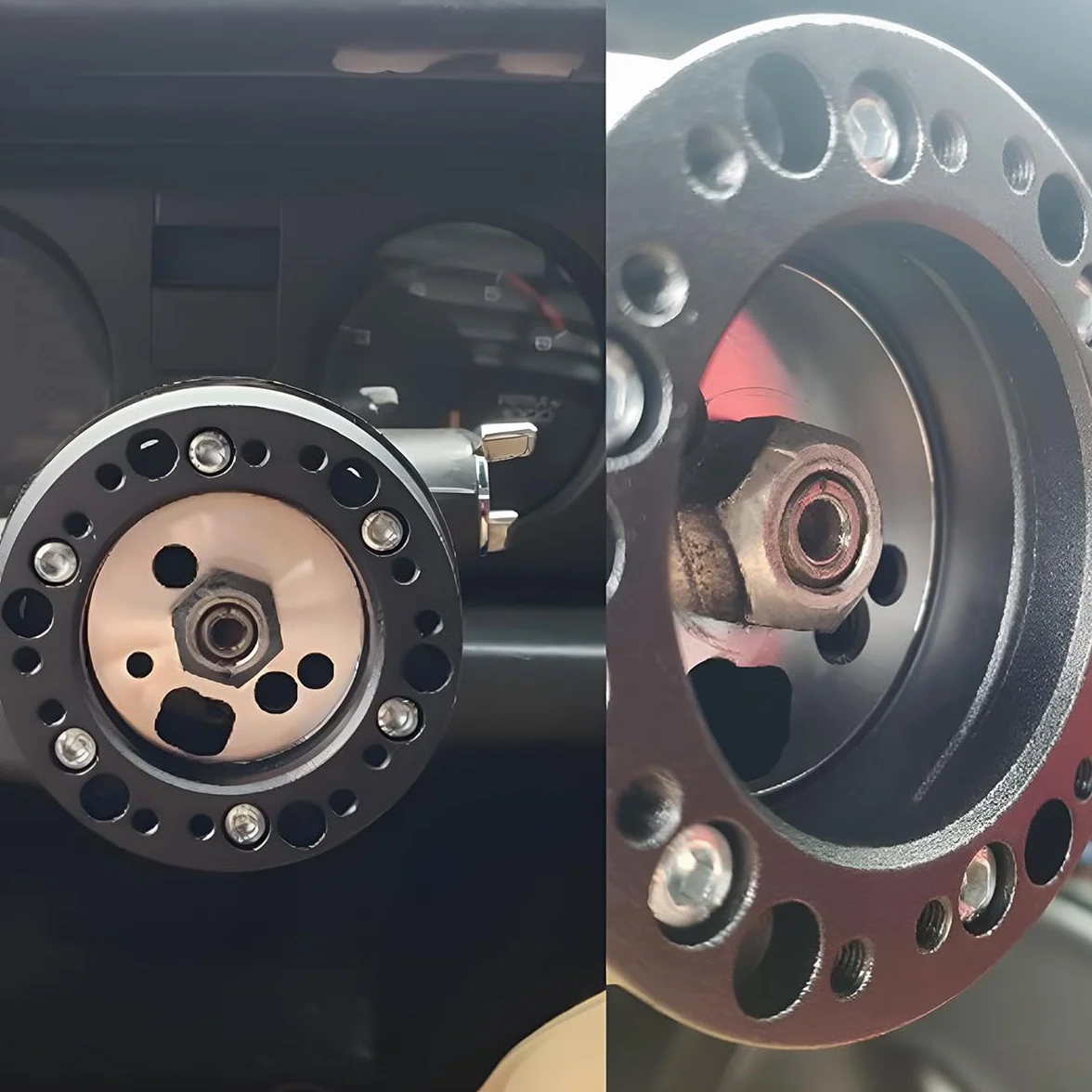 Distanziatore Volante Auto Universale in Alluminio Argento