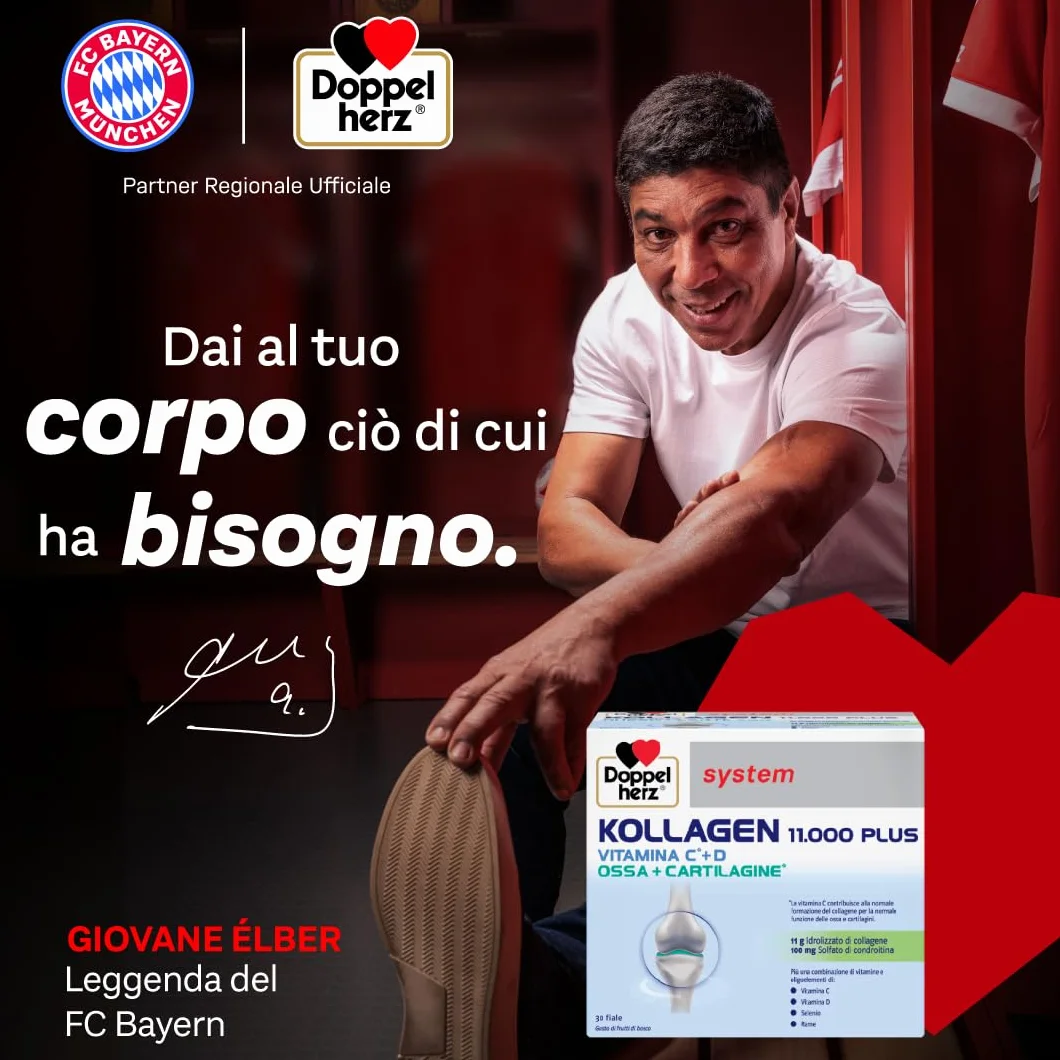Doppelherz system KOLLAGEN 11000 PLUS Integratore Alimentare Collagene 30 Fiale