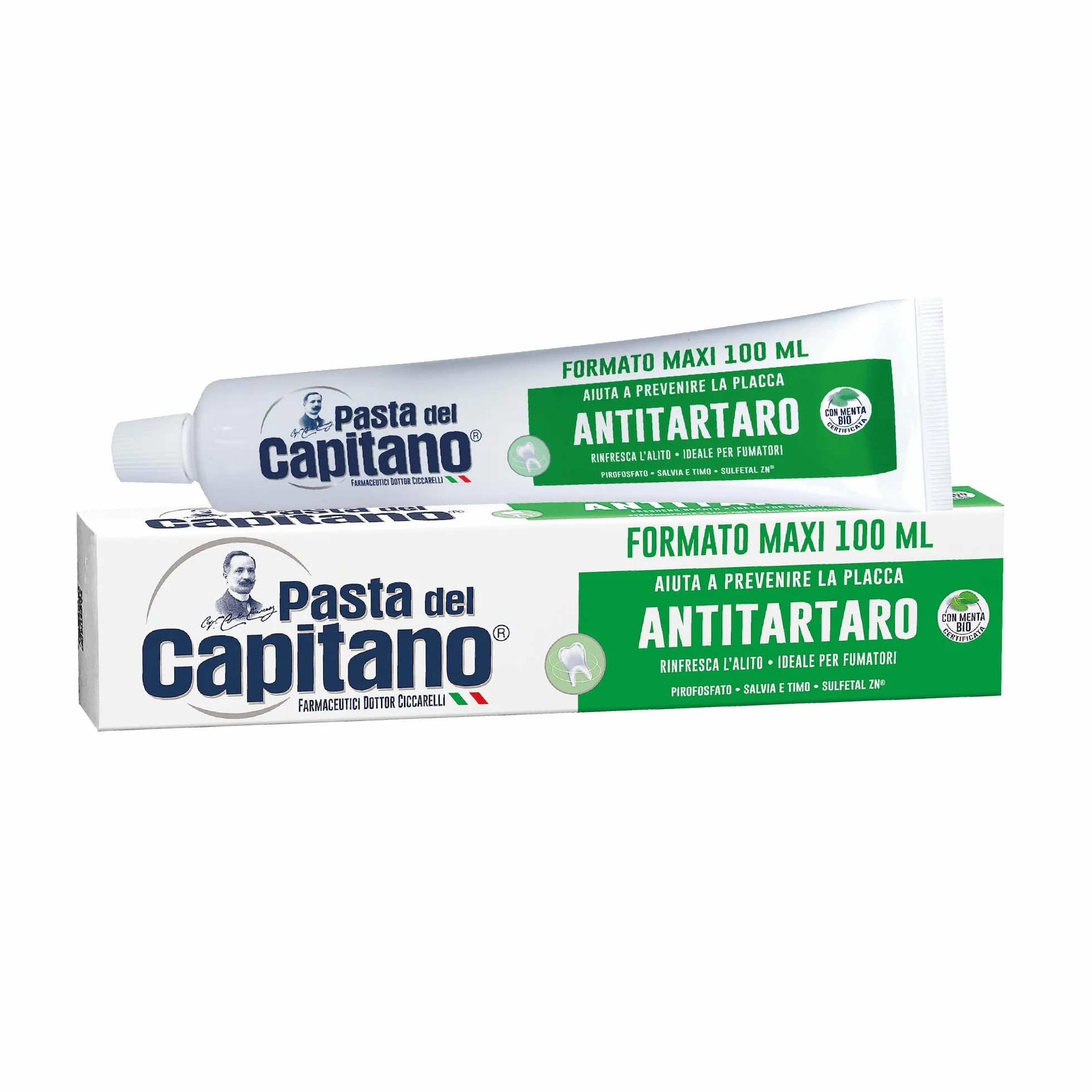 Pasta del Capitano Dentifricio Antitartaro Bio 100 ml Made in Italy
