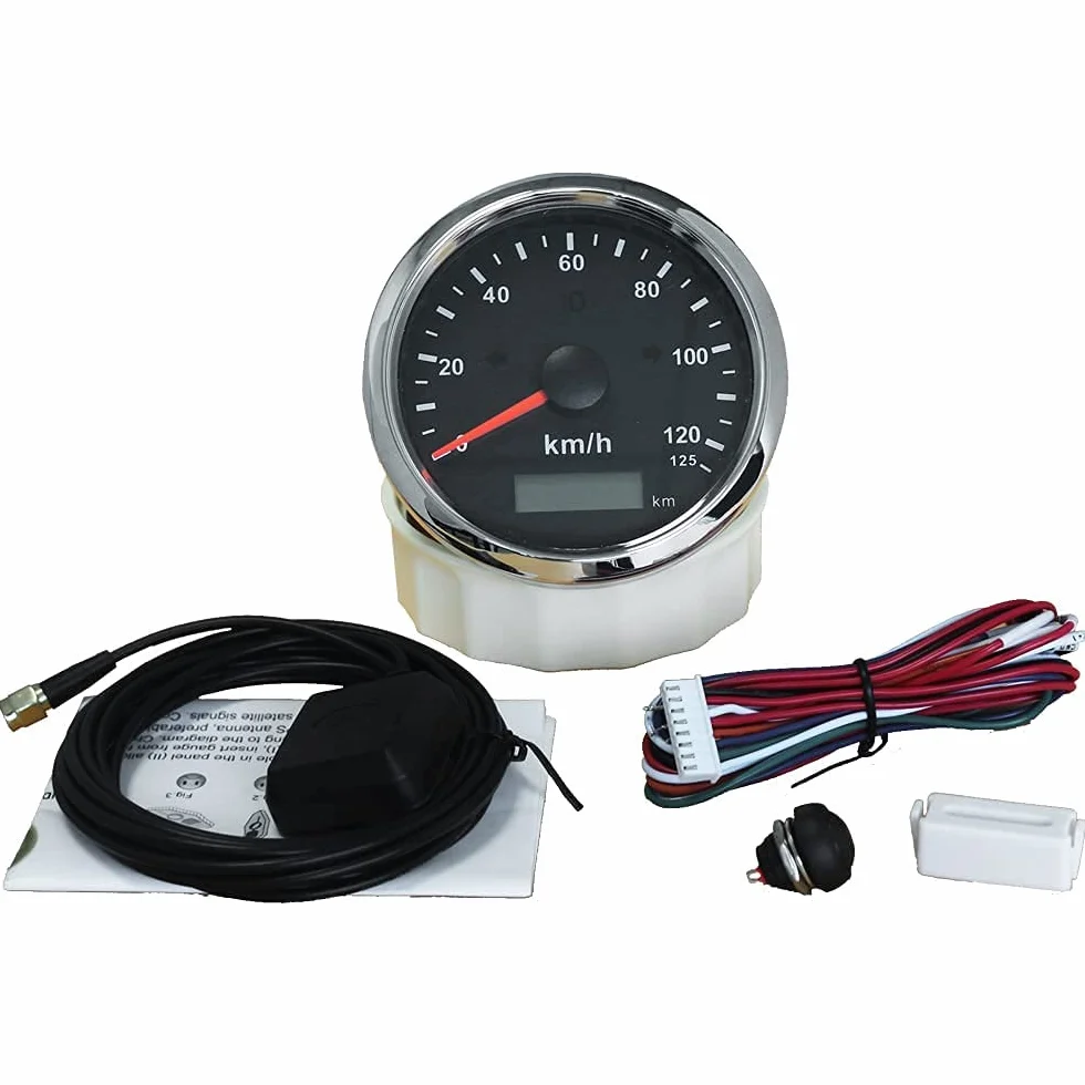 ELING Contachilometri tachimetro GPS 0-125km/h per auto camion moto ATV UTV 85MM