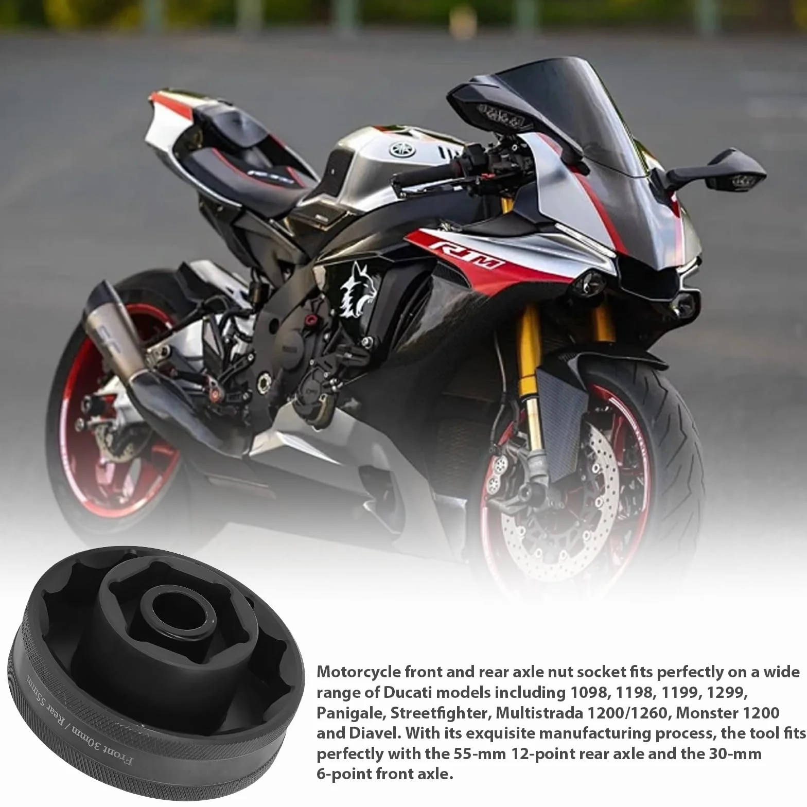 Ducati zestaw narzędzi motocyklowych 55 mm 30 mm nakrętka osi przedniej i tylnej do 1098 1198 1199 Multistrada 1200 1260 SW