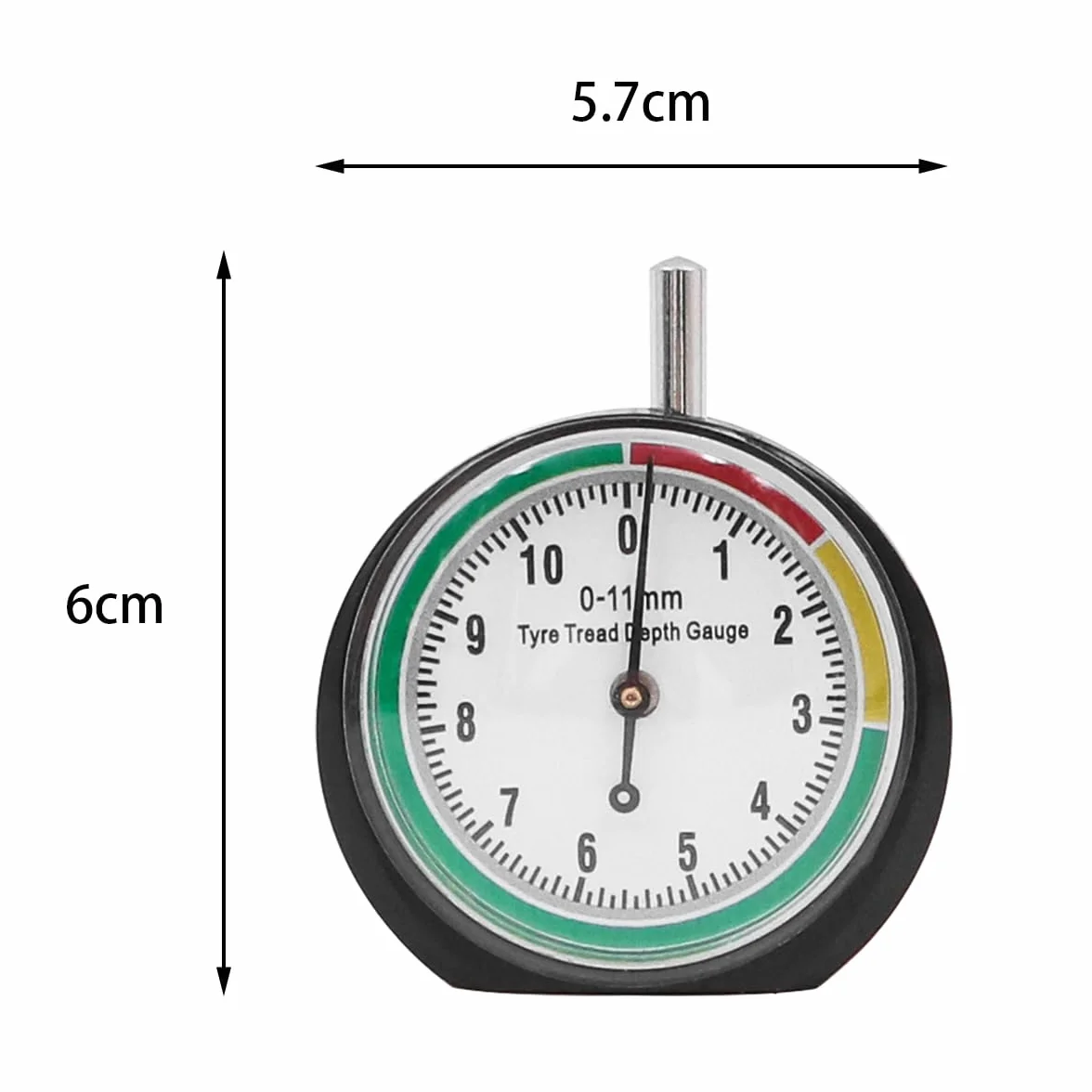 POFET Misuratore di Profondità Battistrada 0-11mm Asta Rotonda per Auto Moto