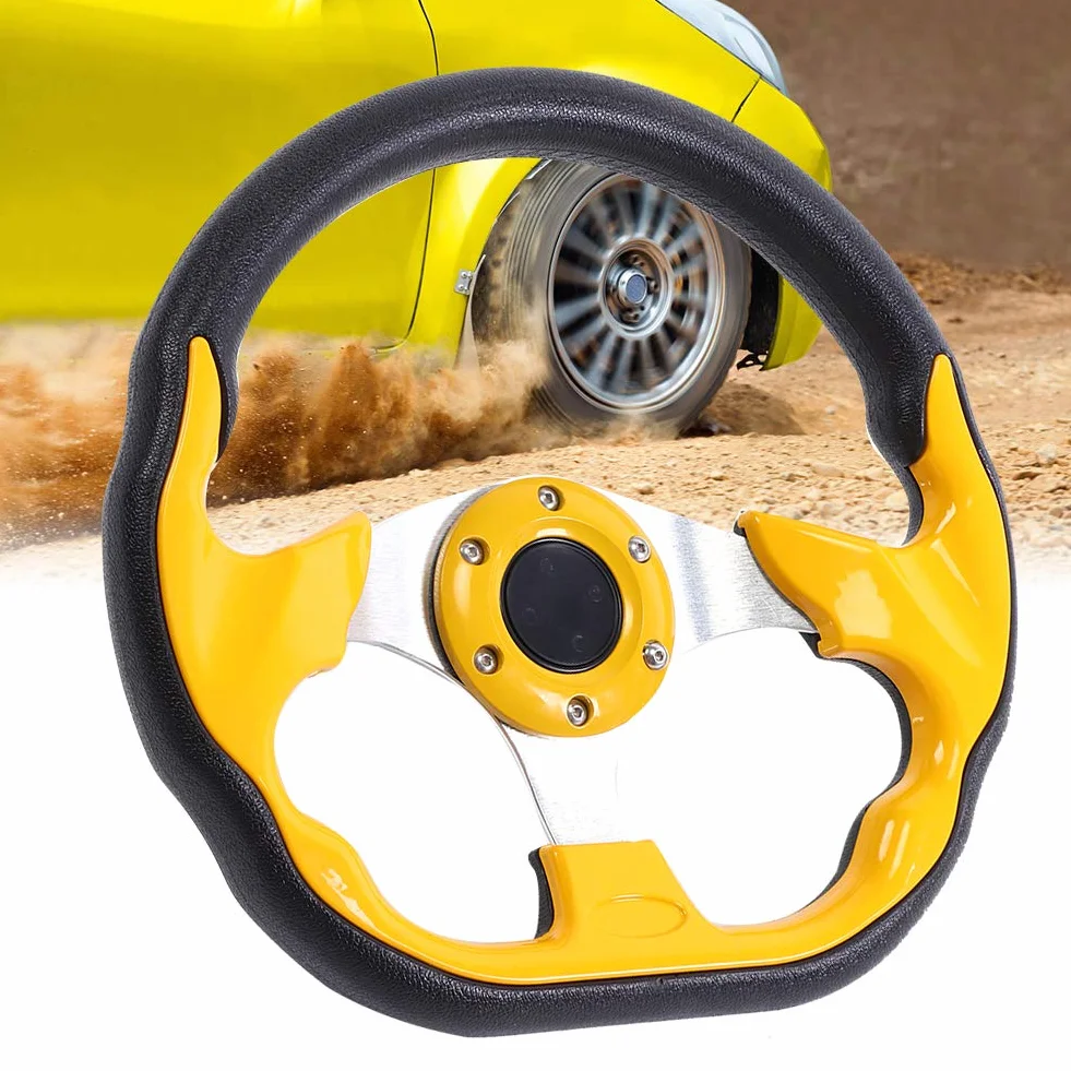 Volante da Volante da 12,5 Pollici in Fibra di Carbonio per Auto Sportiva da con Accessorio Universale per Pulsante Clacson