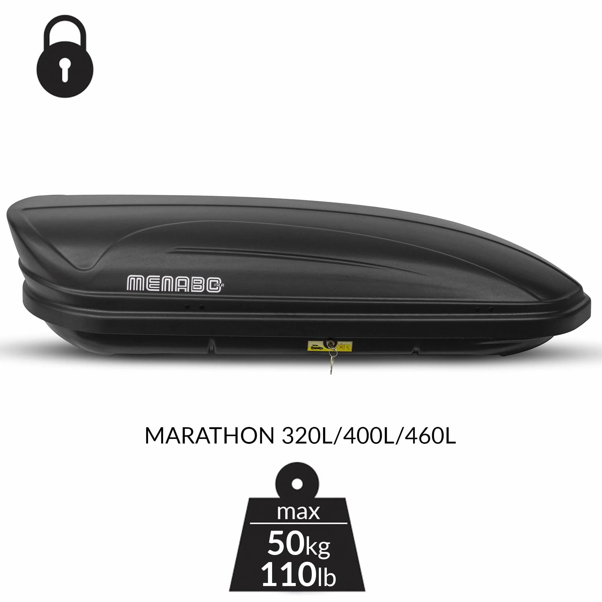 78700000 Box da Tetto Menabo Marathon Dark 320 Litri