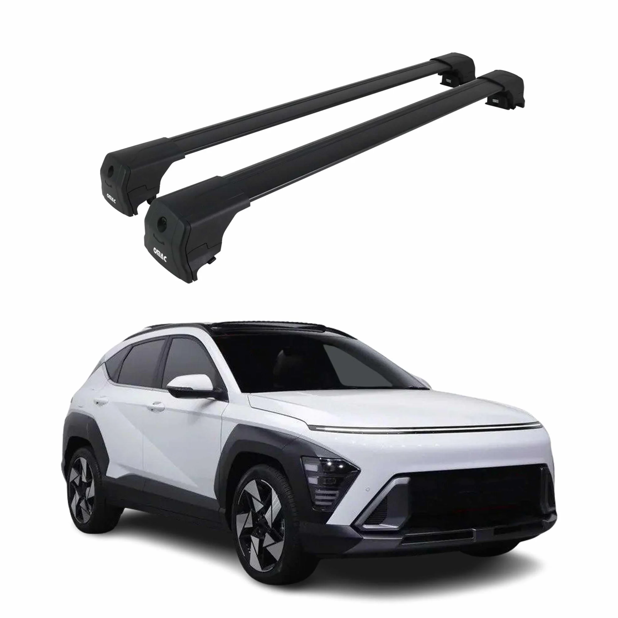 OMAC Barre Portatutto Trasversali in Alluminio per Hyundai Kona II 2024-2026 – City Crash – ISO/PAS 11154