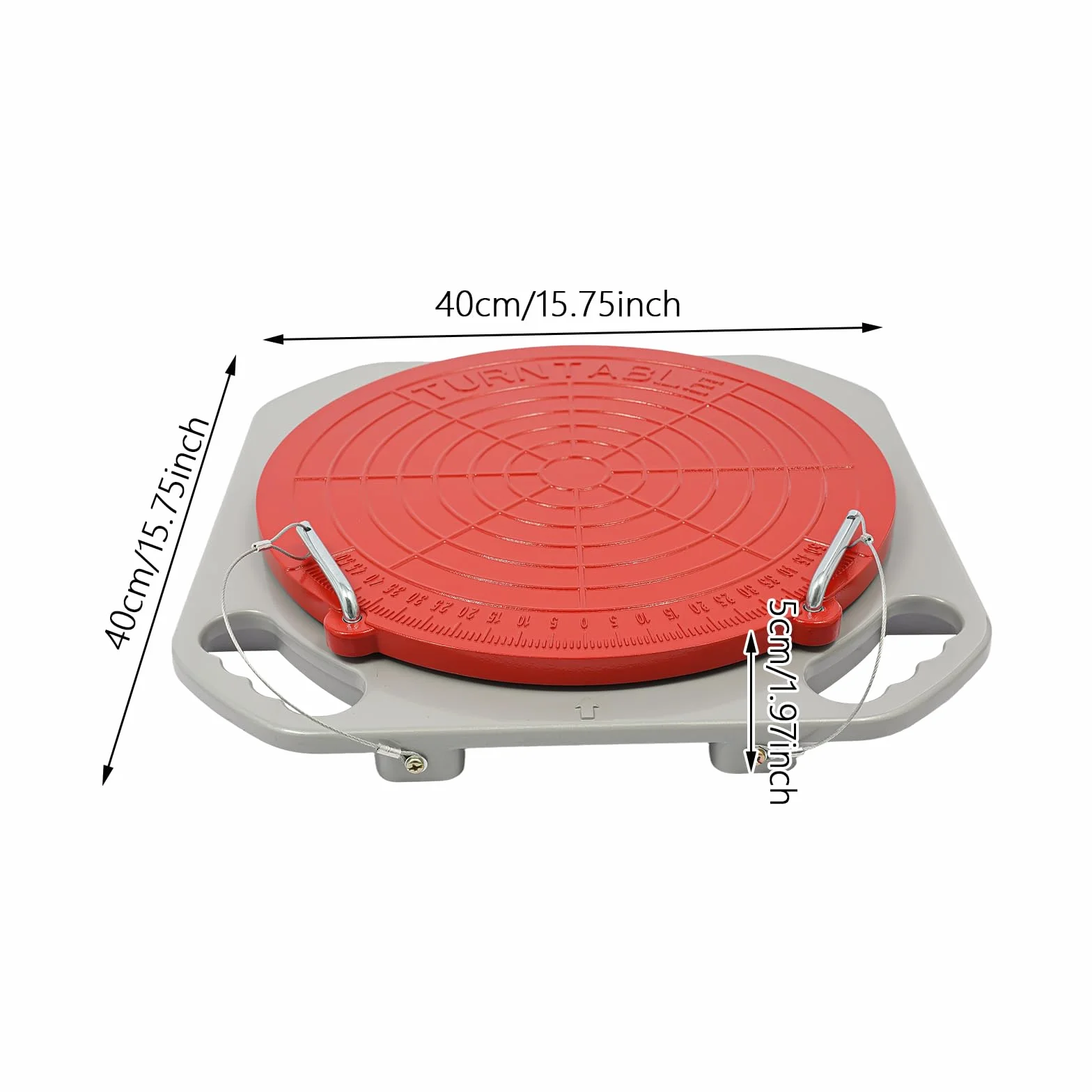 Piastre girevoli in alluminio per allineamento ruote 40x40 cm 3t 360° Set di 2