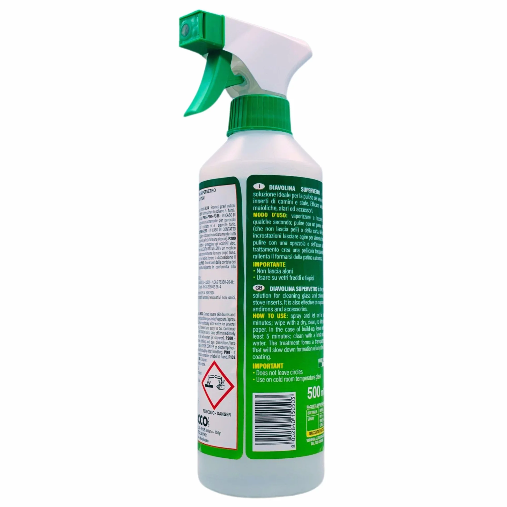 Supervetro 500ml Pulizia Vetro Camini Stufe 2 Unità