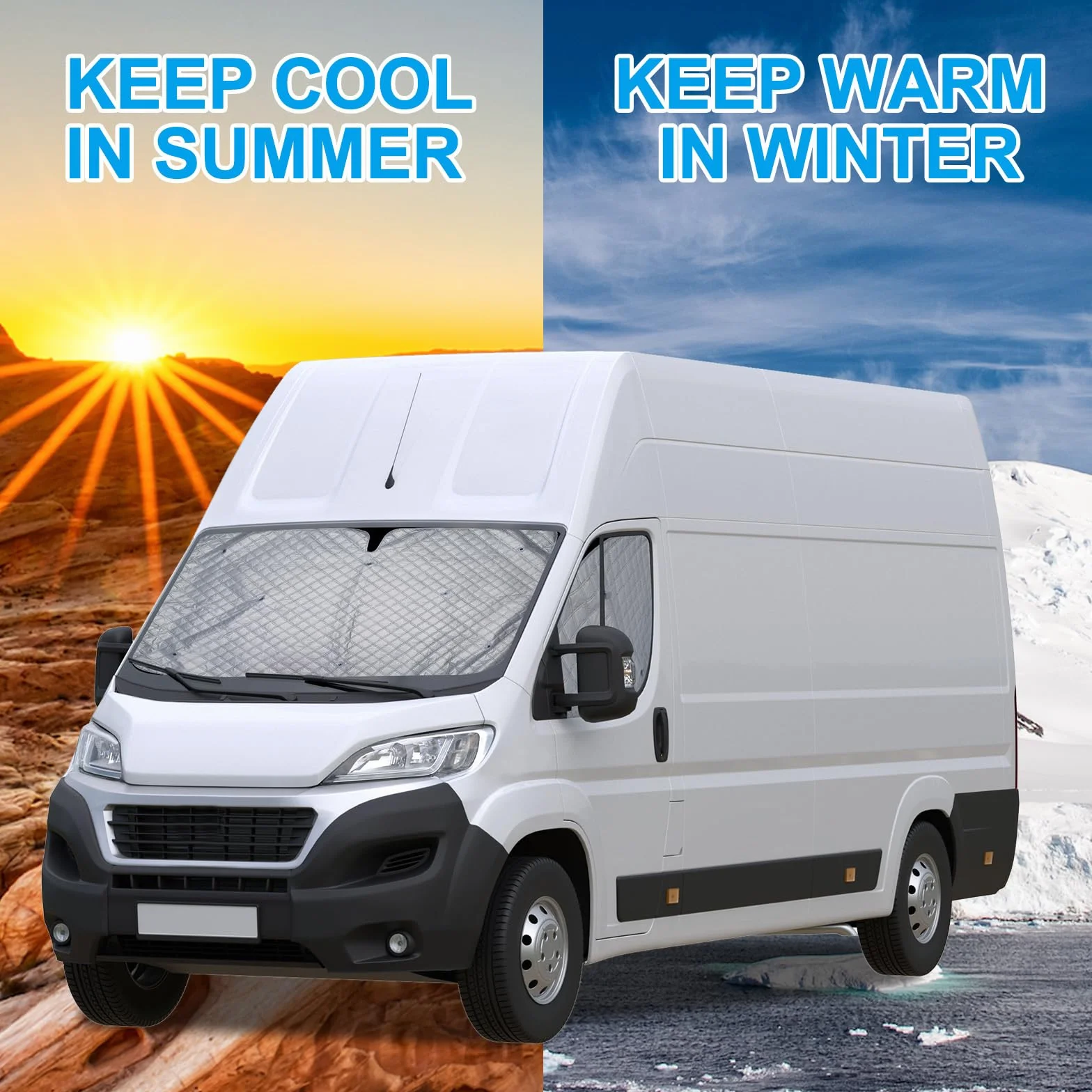 CICMOD Rolety Termiczne do Fiat Ducato Parabrezza Camper