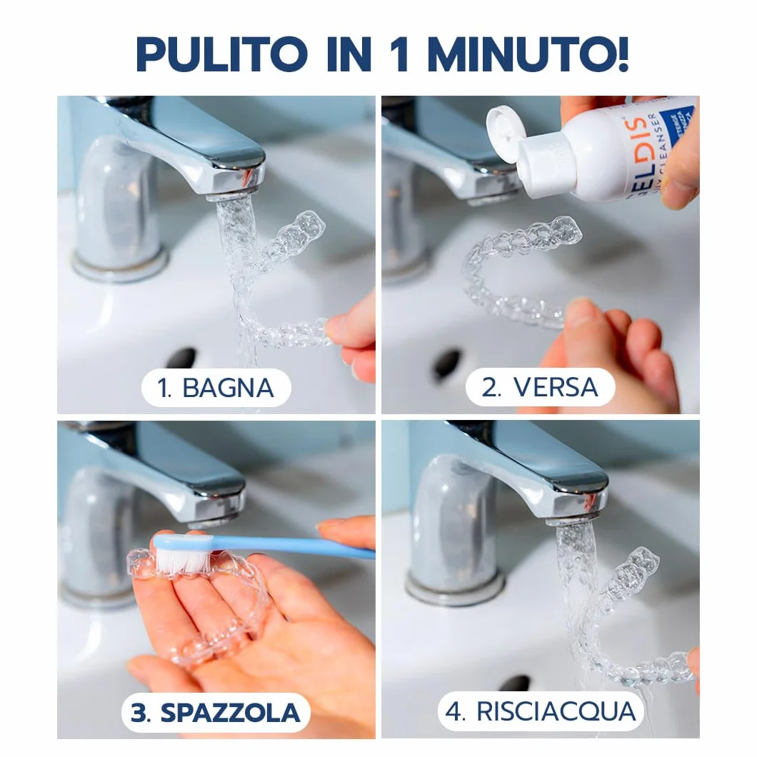 GELDIS Spazzolino per Apparecchi Ortodontici, Pulizia Mascherine, Protesi