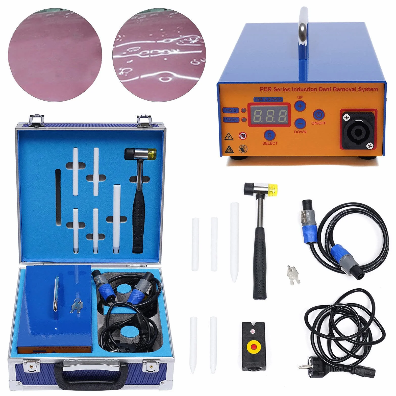 Riscaldatore a induzione, set di riparazione per auto, senza vernice, elettromagnetico, per riparazione a induzione, Heater Machine Car Paintless Dent Repair Tool 220 V