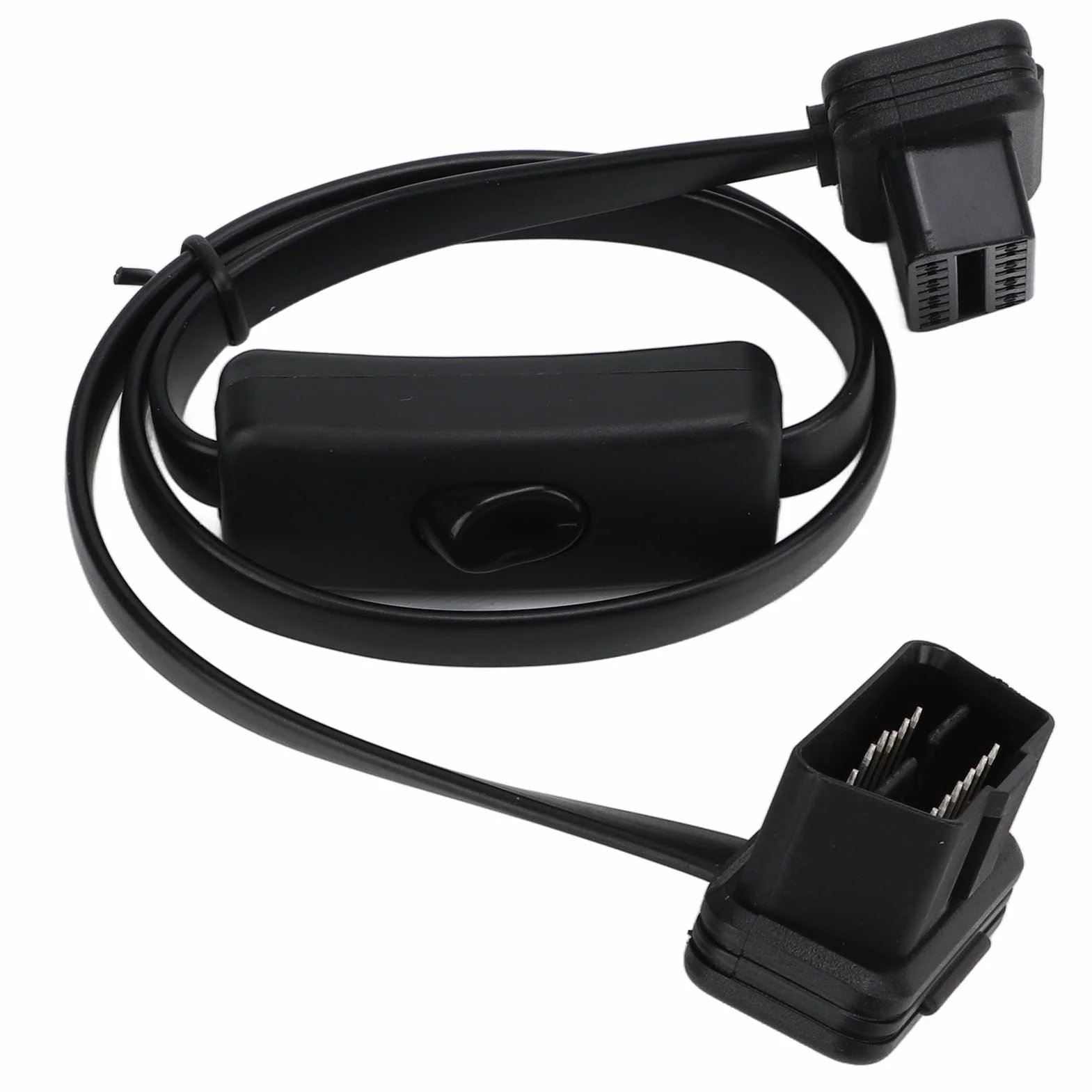 Cavo di Prolunga OBD2 Nero 16 Pin Maschio con Interruttore Connettore Adattatore Diagnostico