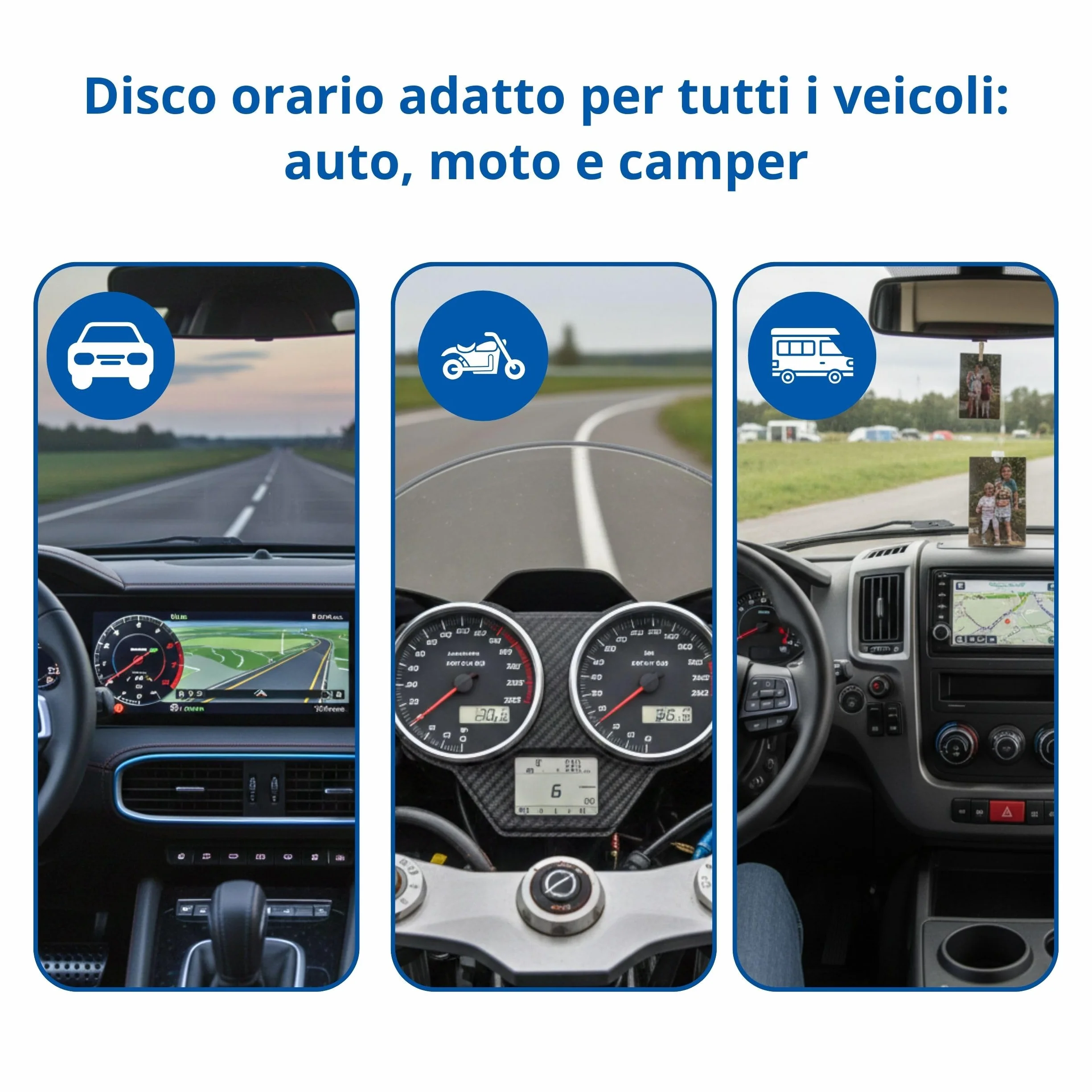 Disco Orario Auto 2 Pezzi 11.5x15 cm Omologato Italia PVC Trasparente