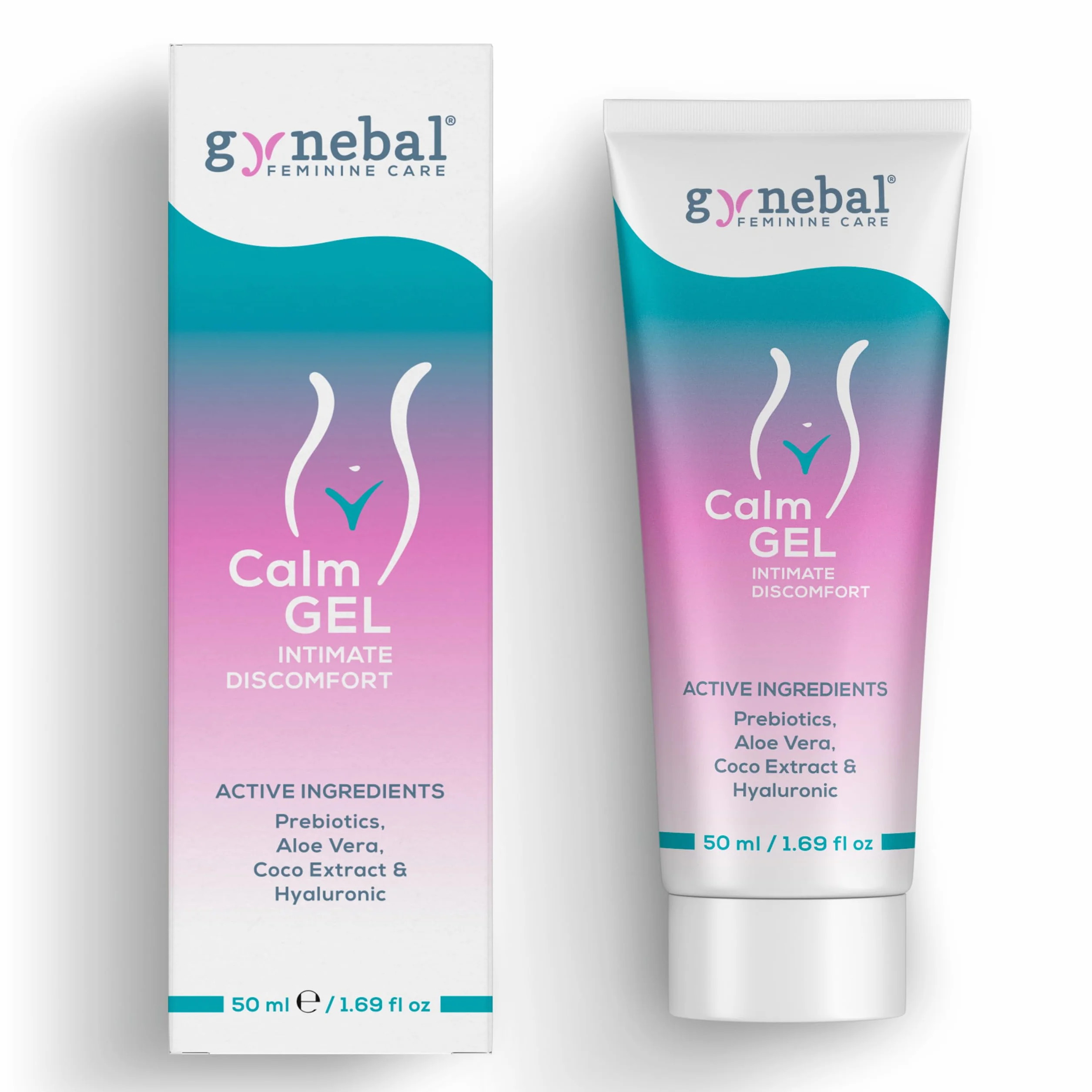 GYNEBAL CALM Gel Intimo con Prebiotici – Gel Idratante per Secchezza Vaginale, Prurito e Disagio – Supporta la Flora Vaginale – 50 ml