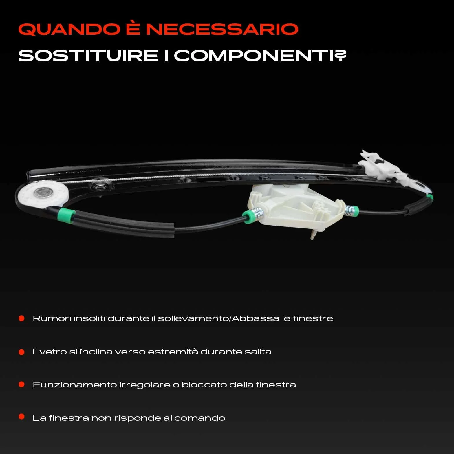 Frankberg Alzacristallo Elettrico Posteriore Sinistro senza Motore per BMW X3 E83 SUV