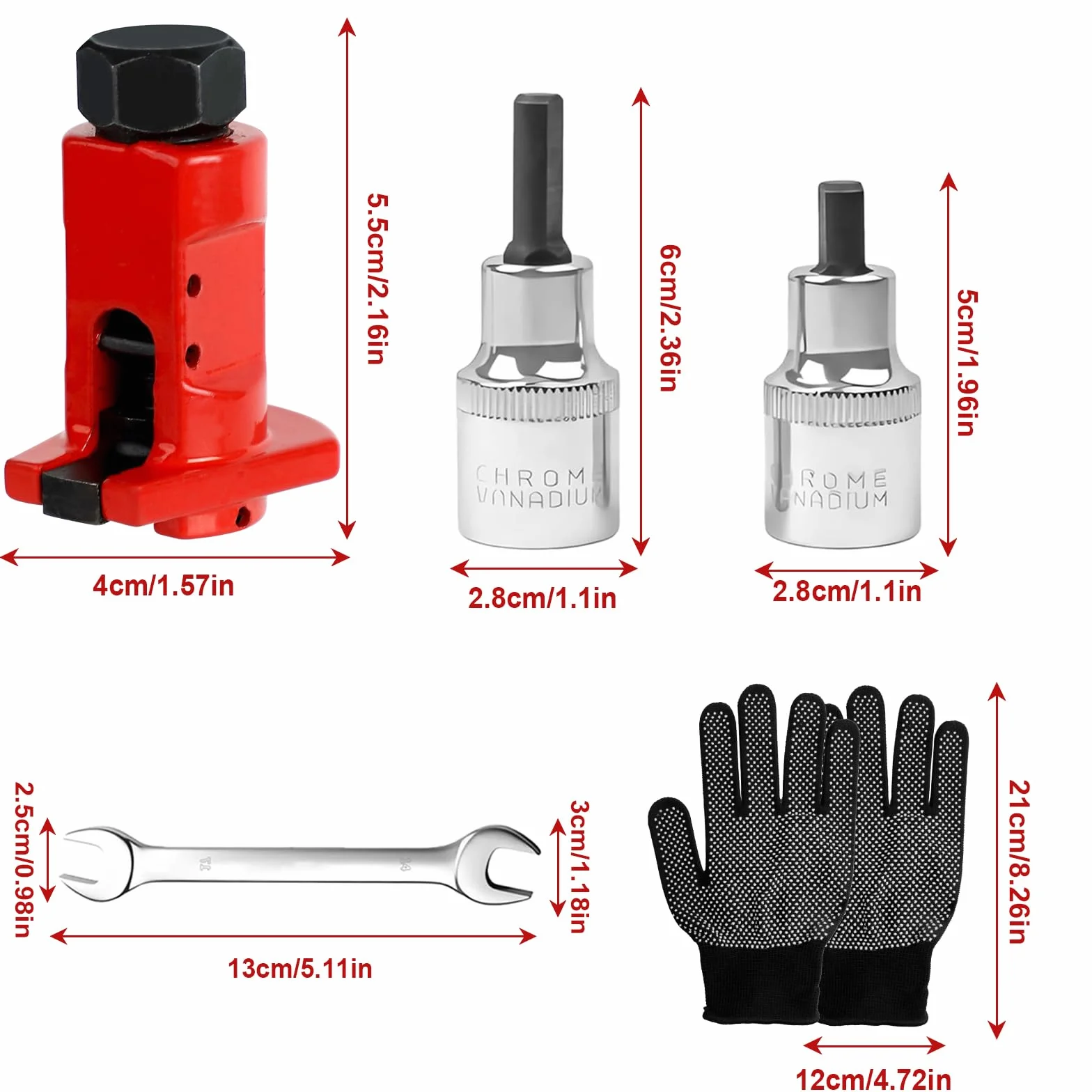 PRZRAO Strumenti per ammortizzatori,4 x Strumenti per Cuscinetti Ruota per la rimozione dell'ammortizzatore e la Manutenzione del Veicolo, Strumenti per ammortizzatori