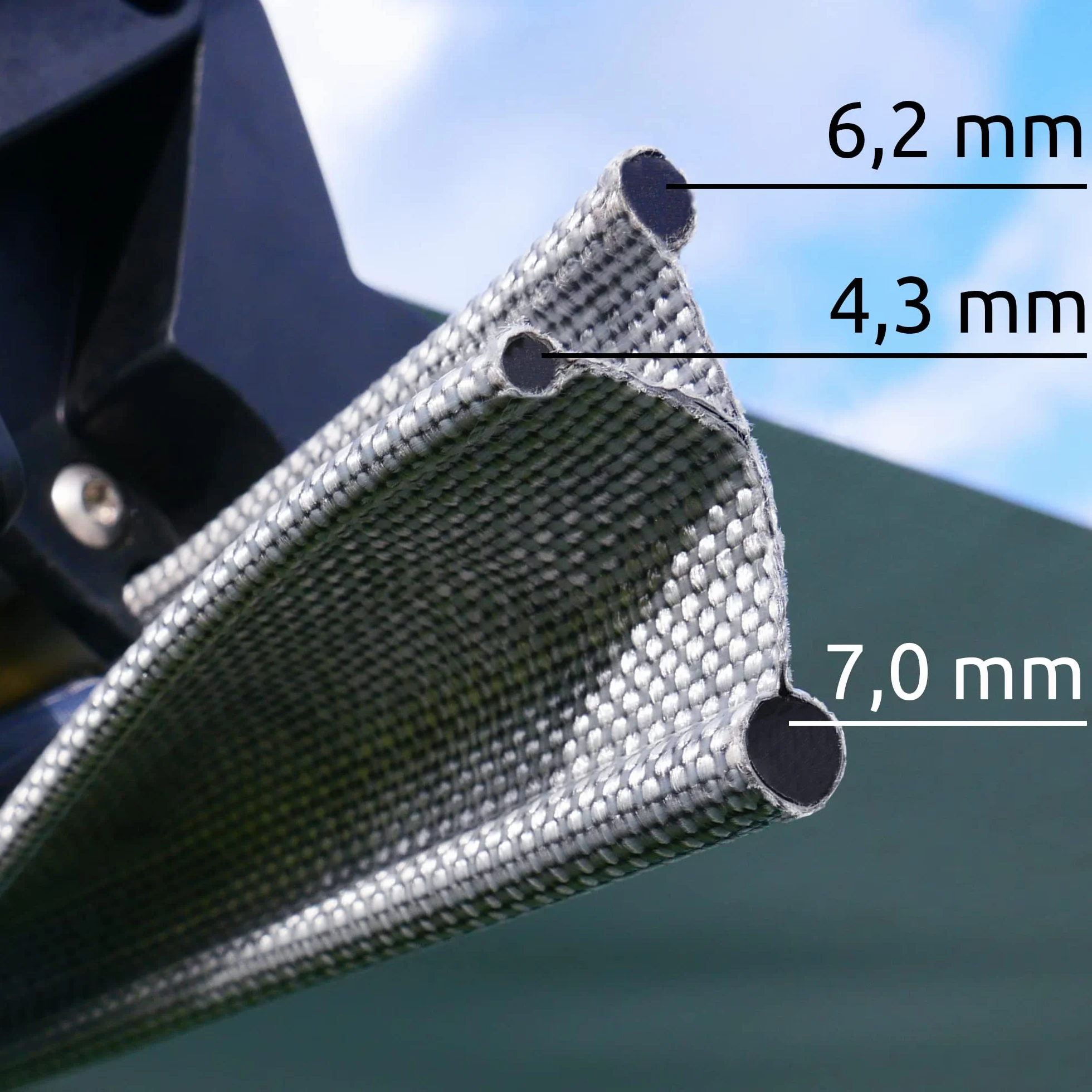 GEAR Sun & Rain Blocker Parete Anteriore Laterale Tenda da Sole UPF 50+ Colonna d'Acqua 5000 mm 3 Bordini Ø 4.3 6.2 7 mm Larghezze 240