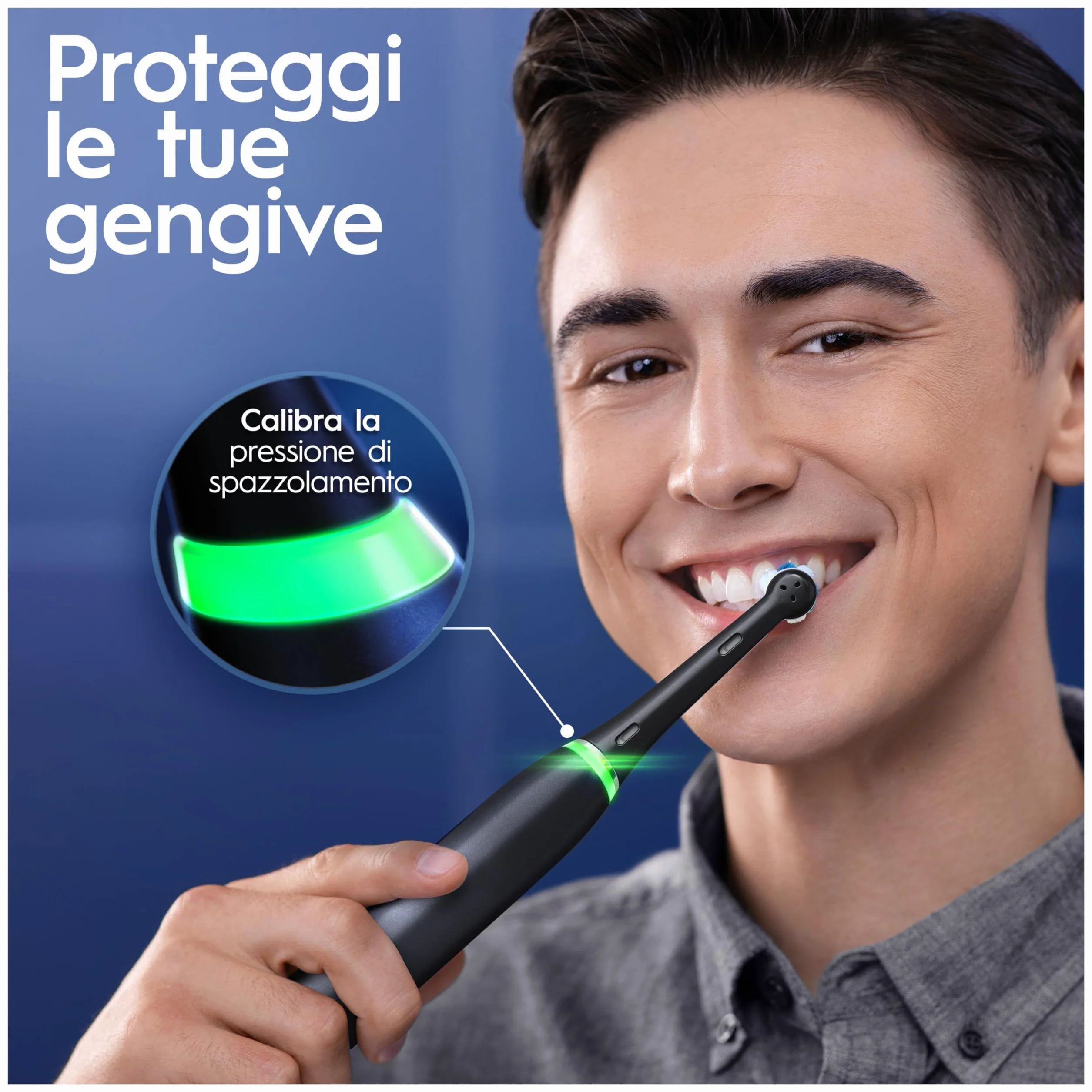 Oral-B iO 6N Spazzolino Elettrico Ricaricabile Nero, 2 Testine, Custodia + Dentifricio