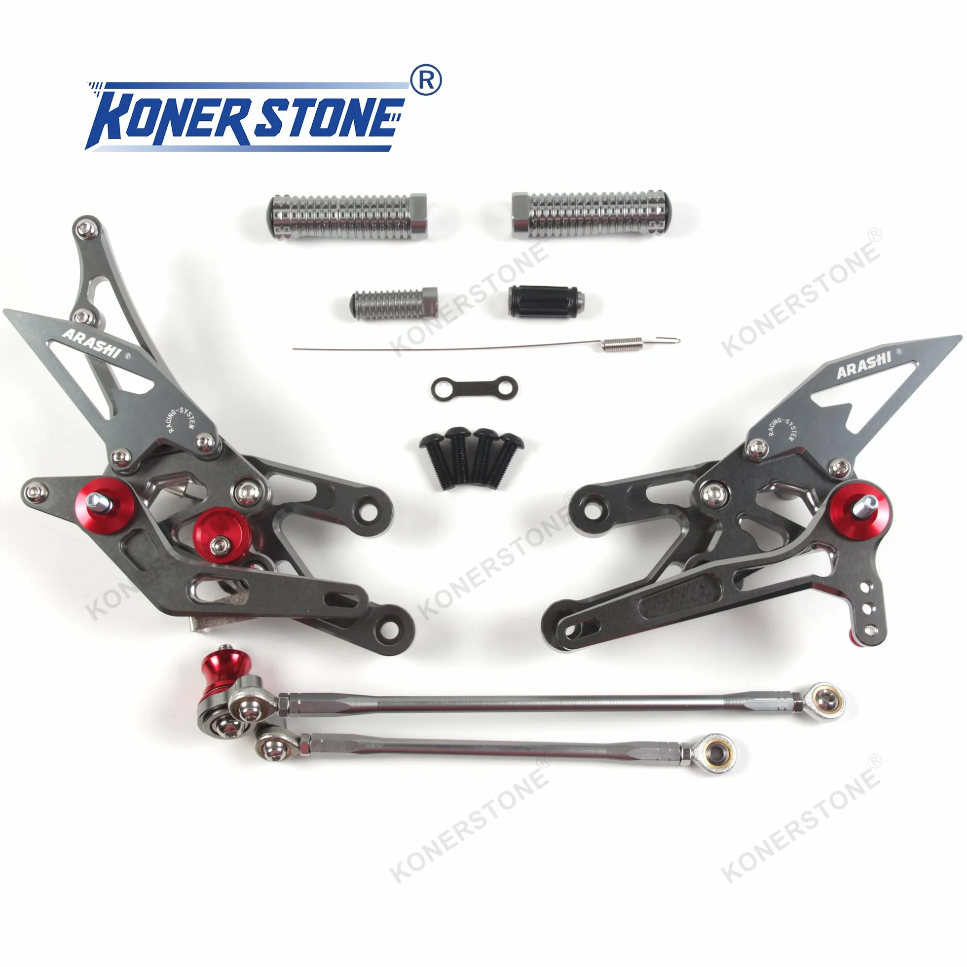 (Versione 2.0) Pedane regolabili per CBR1000RR 2004-2007/CBR600RR 2006 2003-2005 Poggiapiedi Pedane Poggiapiedi Accessori CBR 1000 RR CBR 600 RR CBR 1000RR 600RR Nero (Grigio)