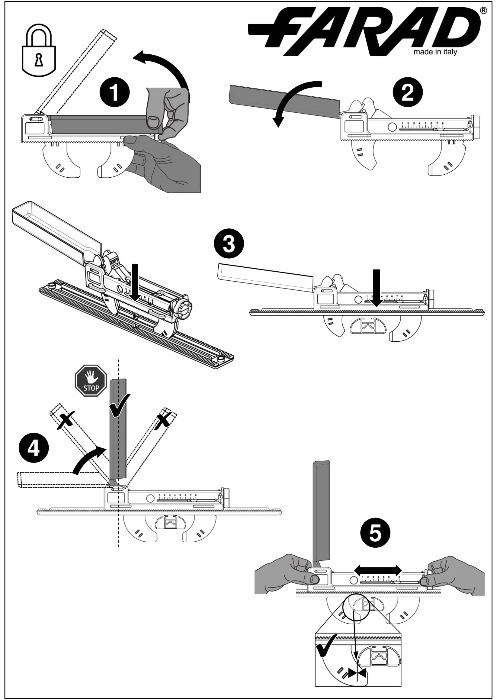 4 pezzi attacco Fissaggio rapido QUICK FIX per box FARAD