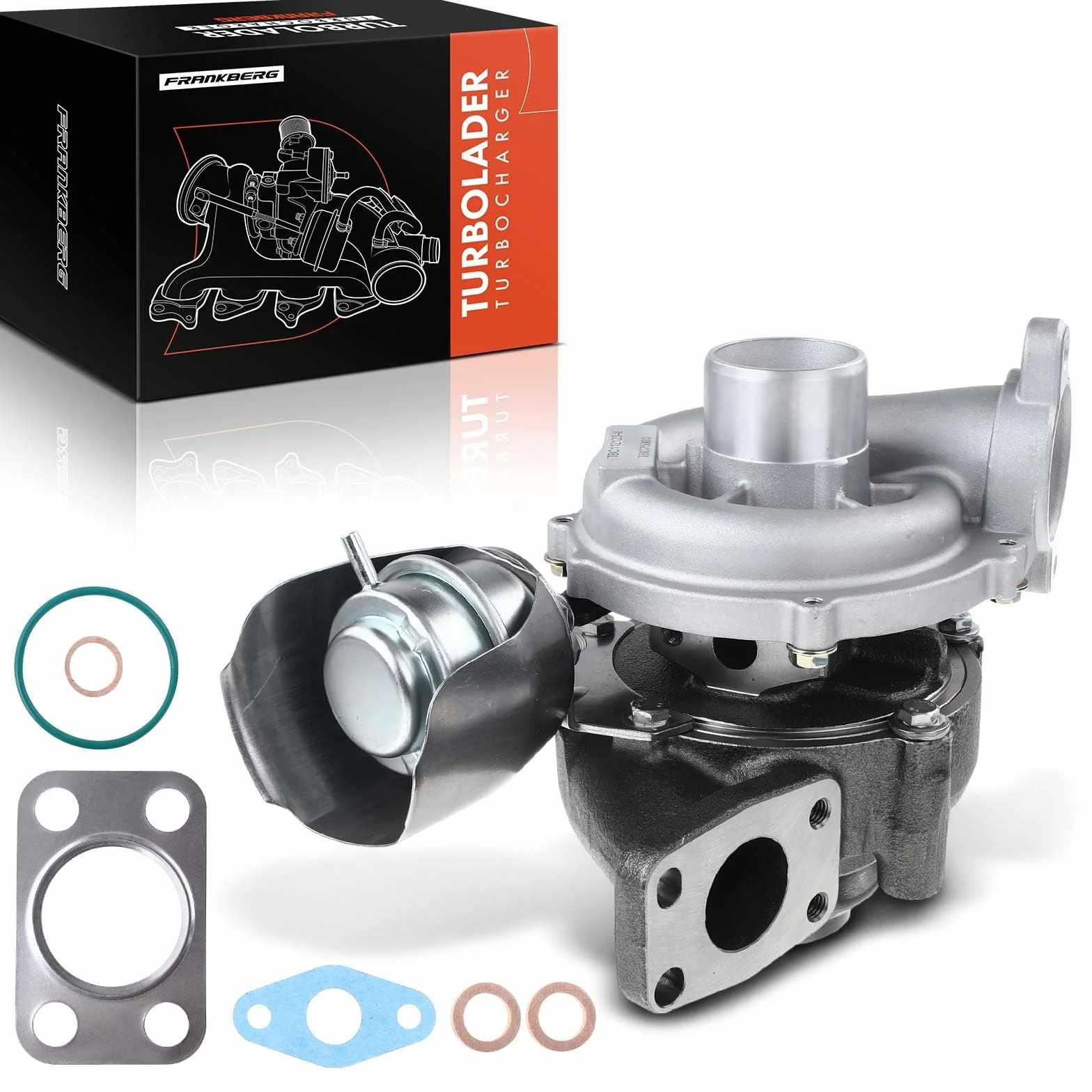 Frankberg Turbocompressore a gas di scarico Diesel Compatibile con Berlingo Multispace B9 1.6L C-Max DM2 1.6L C4 Grand Picasso I UA 1.6L M.i.n.i R56 1.6L C30 533 1.6L Replace# 9663199280