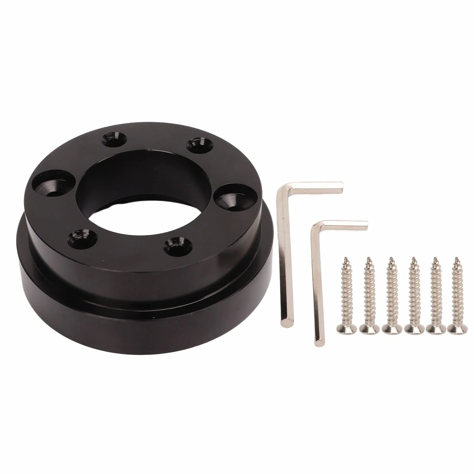 Piastra Adattatore Volante 70mm 6 Fori Lega Alluminio per Logitech G25 G27 G29 G920 13-14 Pollici Nero