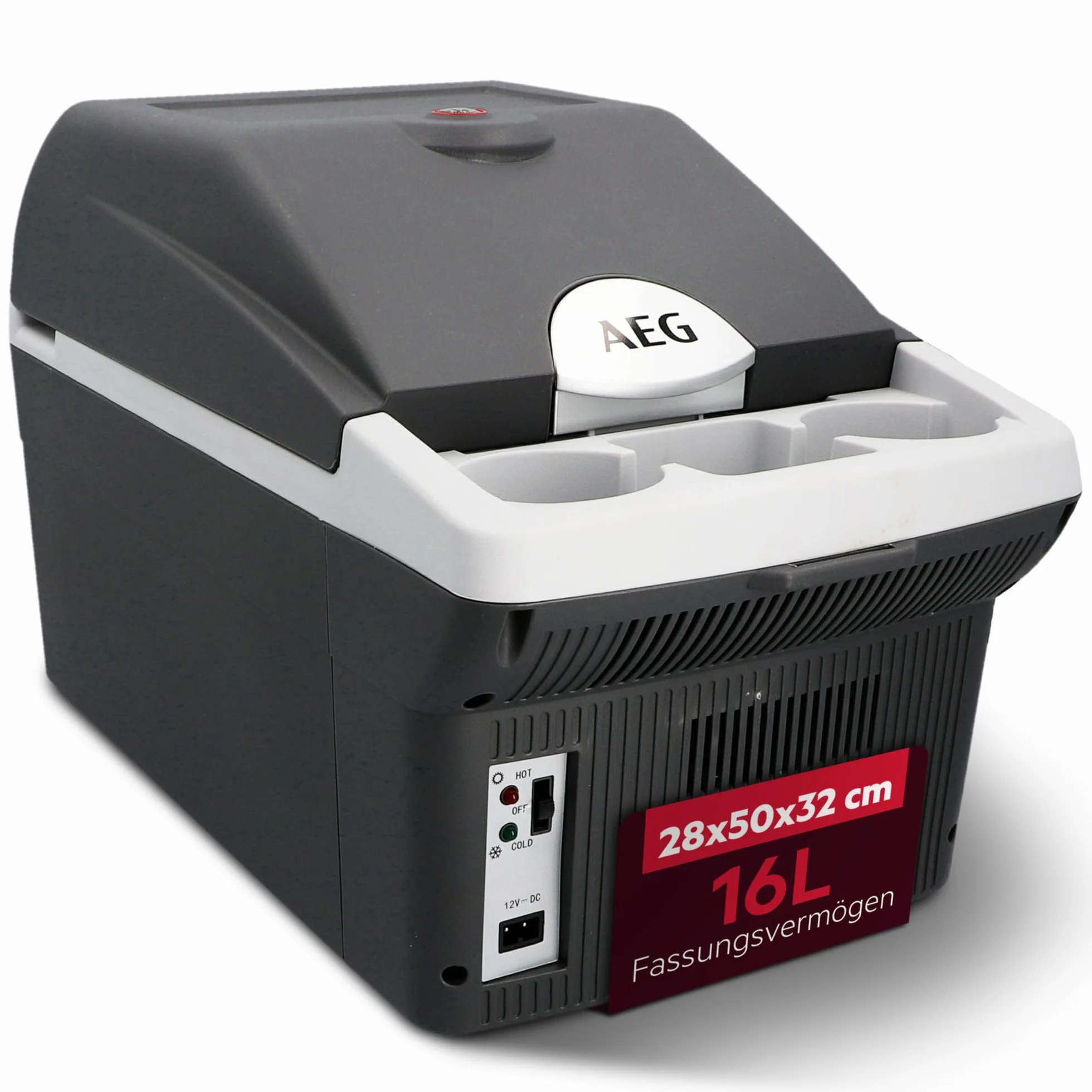 AEG Automotive Board-Bar BK 16 Contenitore termoelettrico refrigerante e scaldino 16 litri, 12 Volt per auto e presa elettrica, può essere fissato all'auto