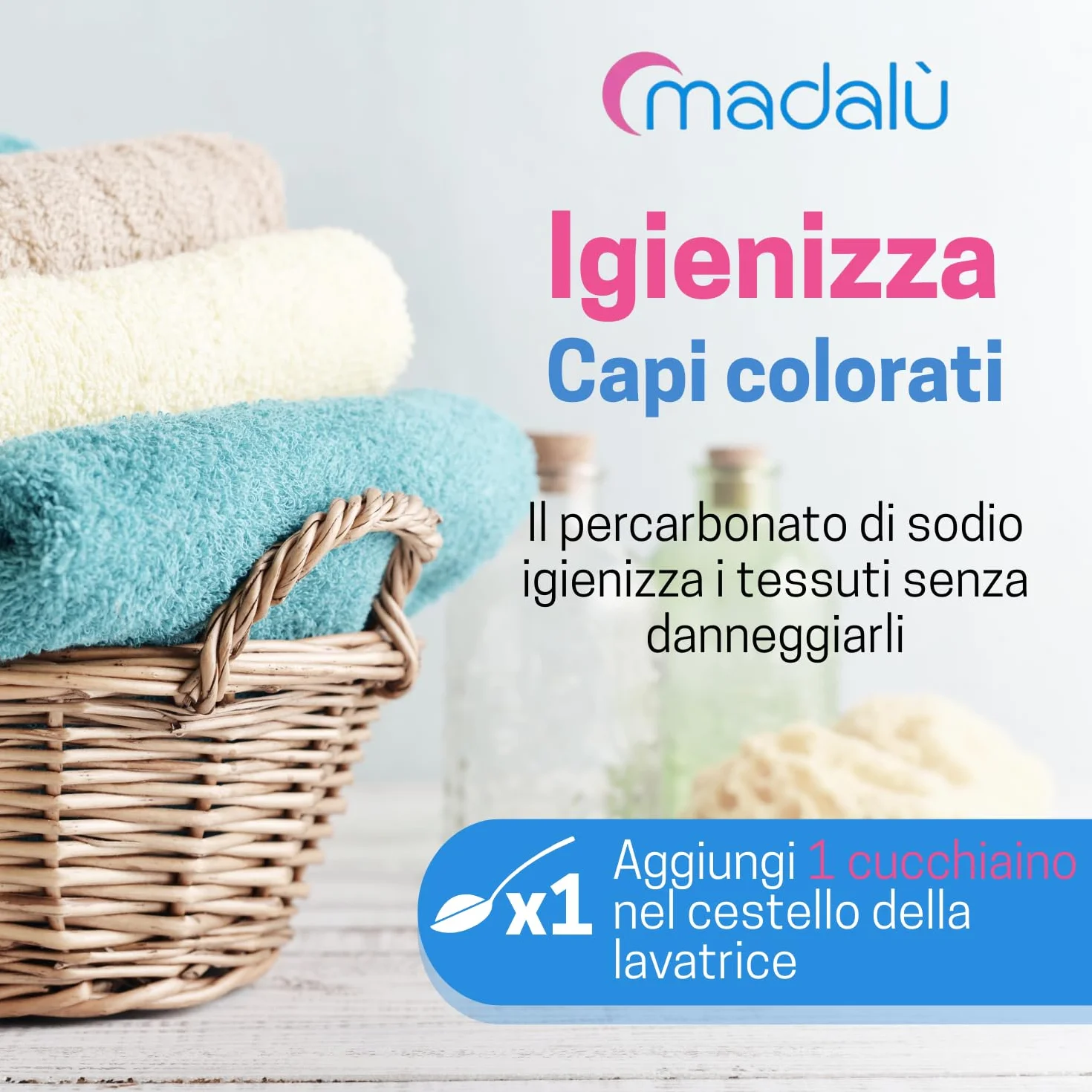 Percarbonato di Sodio Puro 5 Kg 850 Lavaggi Smacchiatore Bucato Sbiancante Igienizzante Naturale Antimuffa Busta Richiudibile