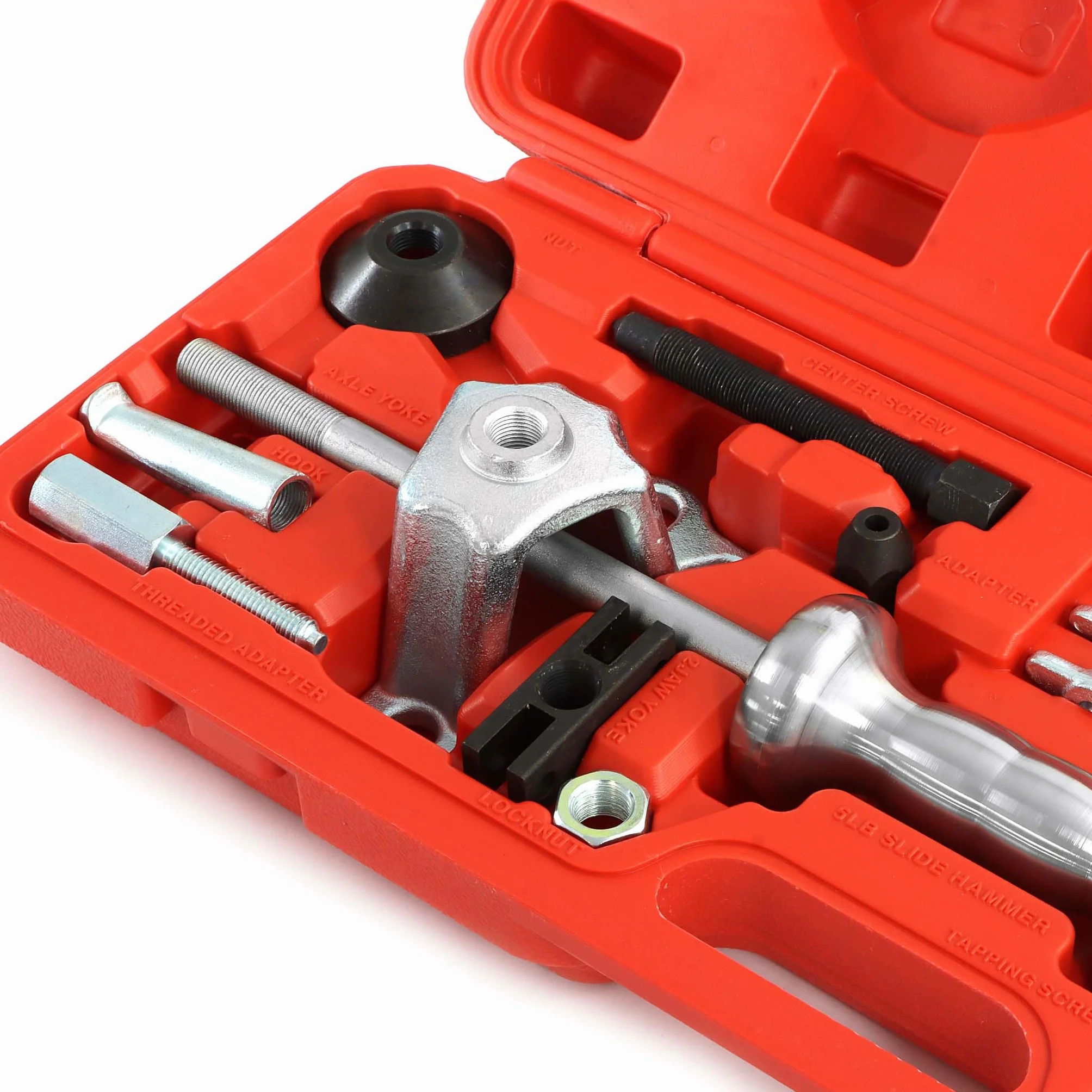 Wiltec Set estrattore per cuscinetti mozzi ruota 4 e 5 fori con martello scorrevole
