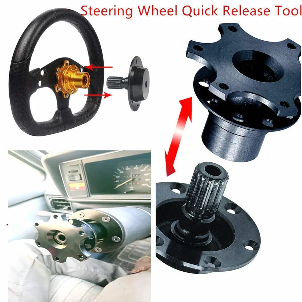 Volante universale a 6 fori mozzo ruota a sgancio rapido 70MM per kit di sgancio rapido volante sportivo da corsa