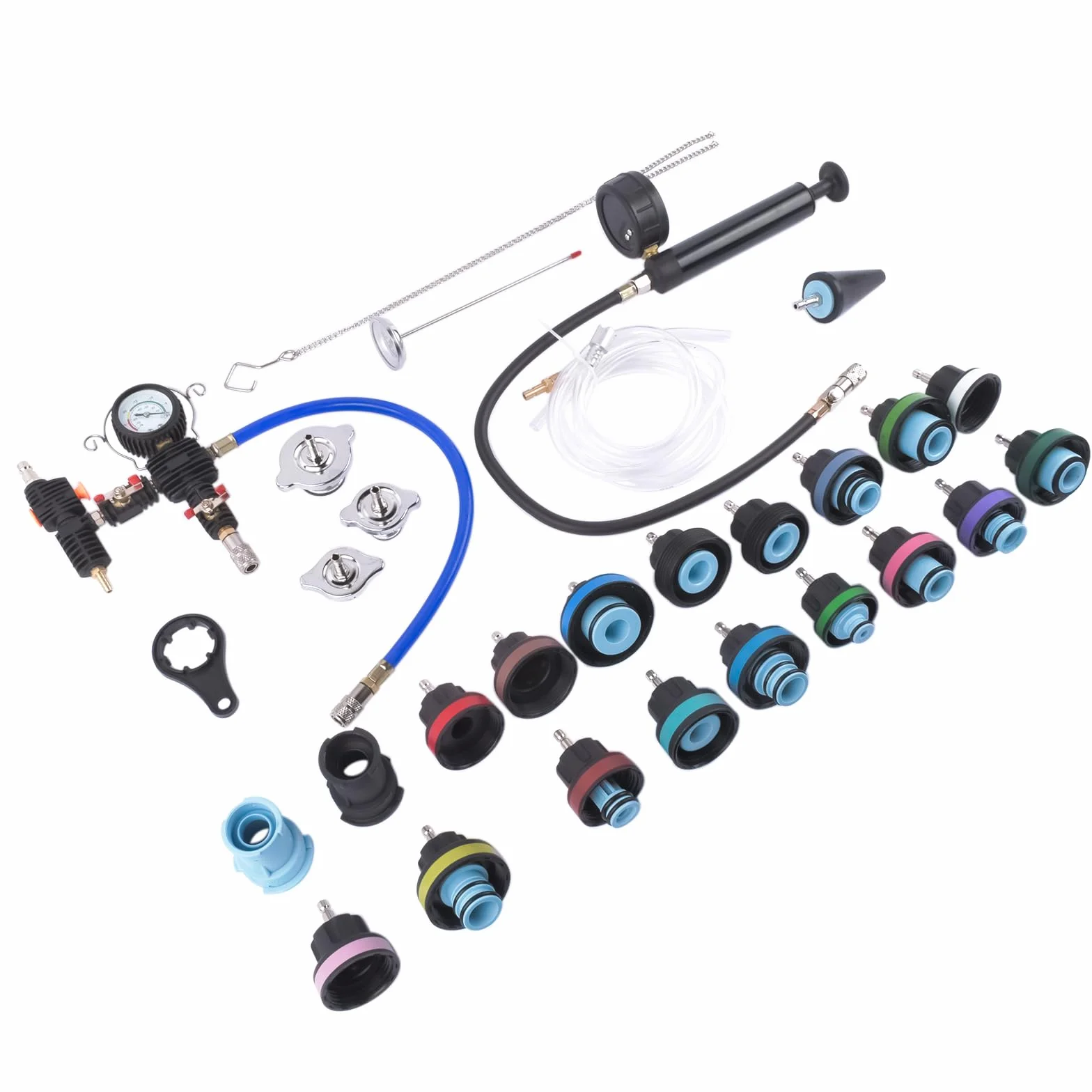 Radiatore Pressione Tester Kit 28 Pezzi per Auto Sistema di Raffreddamento