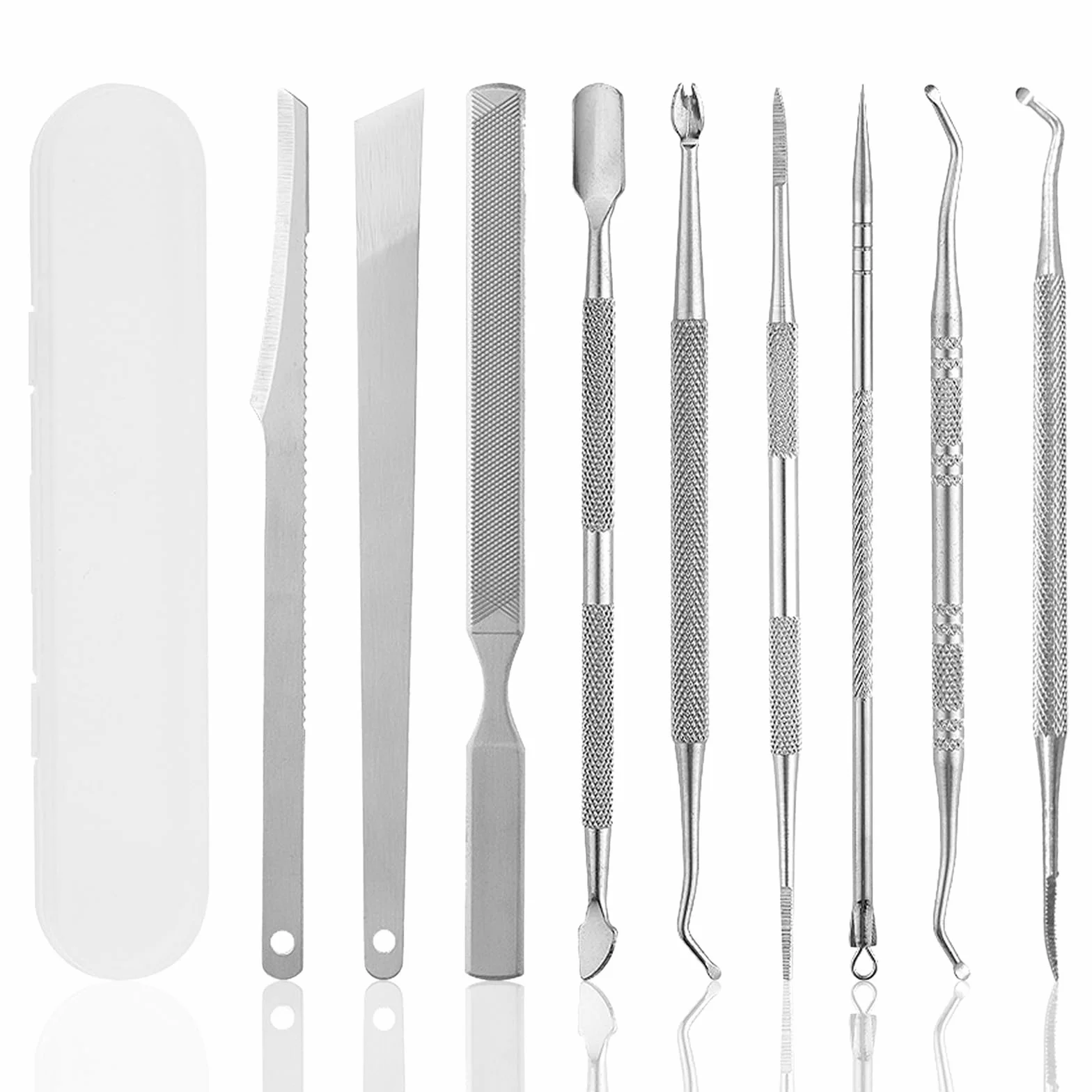 Scettar Set Bisturi per Pedicure Professionale 9 Pezzi - Rimozione Calli Duroni Pelle Morta Cuticole