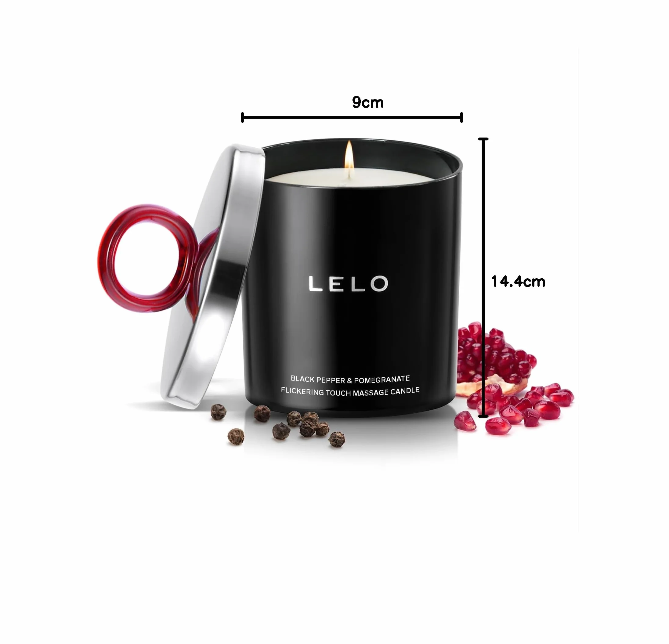 LELO Candela da Massaggio Olio per il Corpo Fragranza Pepe Nero & Melagrana