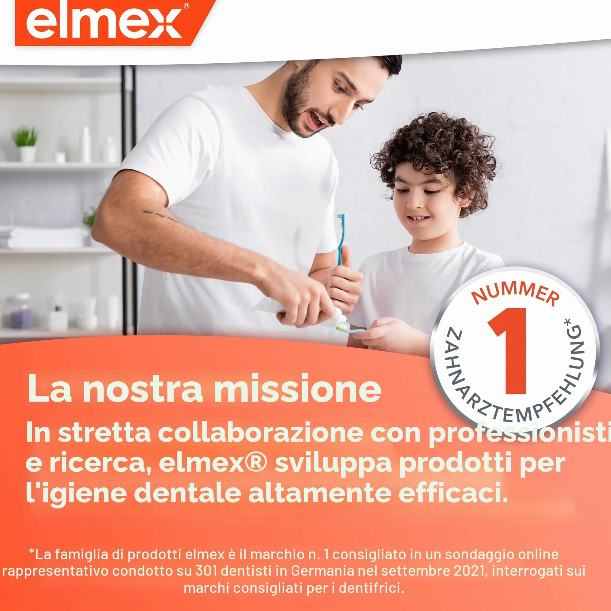 Elmex spazzolino da denti bambini 2-6 anni con ventosa 2 pezzi
