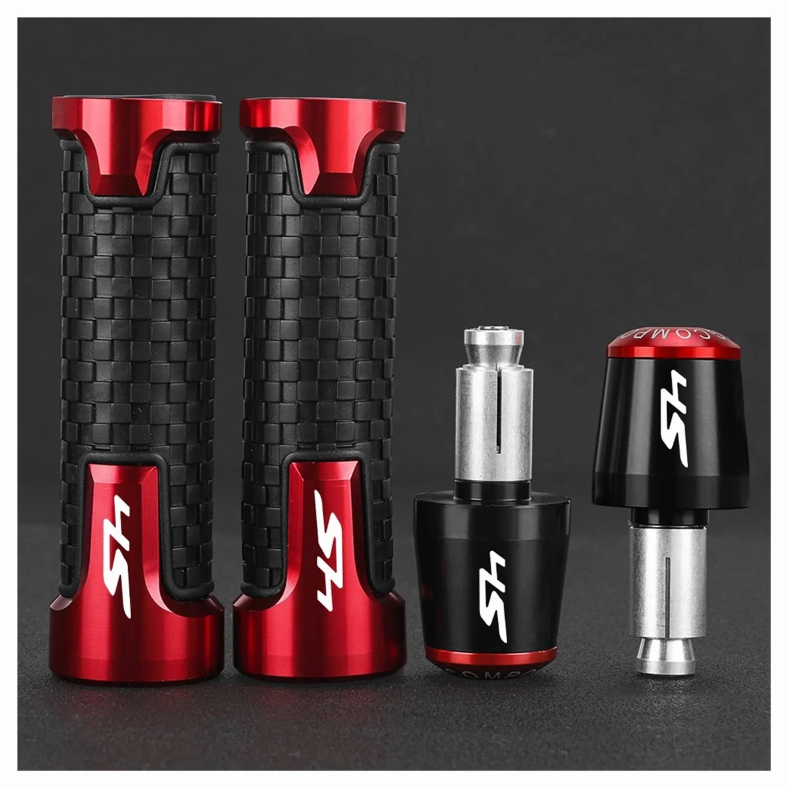 Coprimanubrio Moto per Honda SH350 SH300 SH300i SH125 SH125i Manopole Manubrio 2004-2024 (Red Black Red)