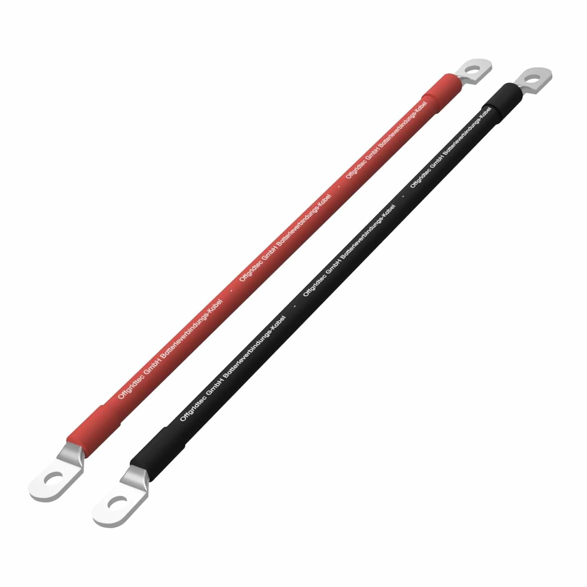 Offgridtec Cavo Batteria 1 m 50mm² con capicorda M8 su Entrambi i Lati, Resistente Olio/Freddo/UV, ritardante di Fiamma, per dispositivi con terminale a Vite M8, Ideale regolatori Carica, Rosso/Nero