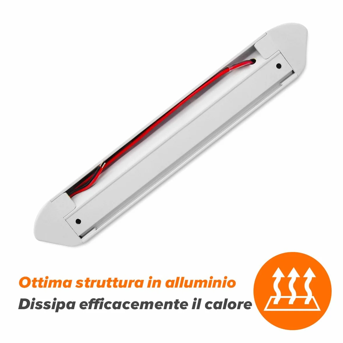 Dream Lighting Lampada da Parete LED Esterno 12V IP66 Alluminio Bianco
